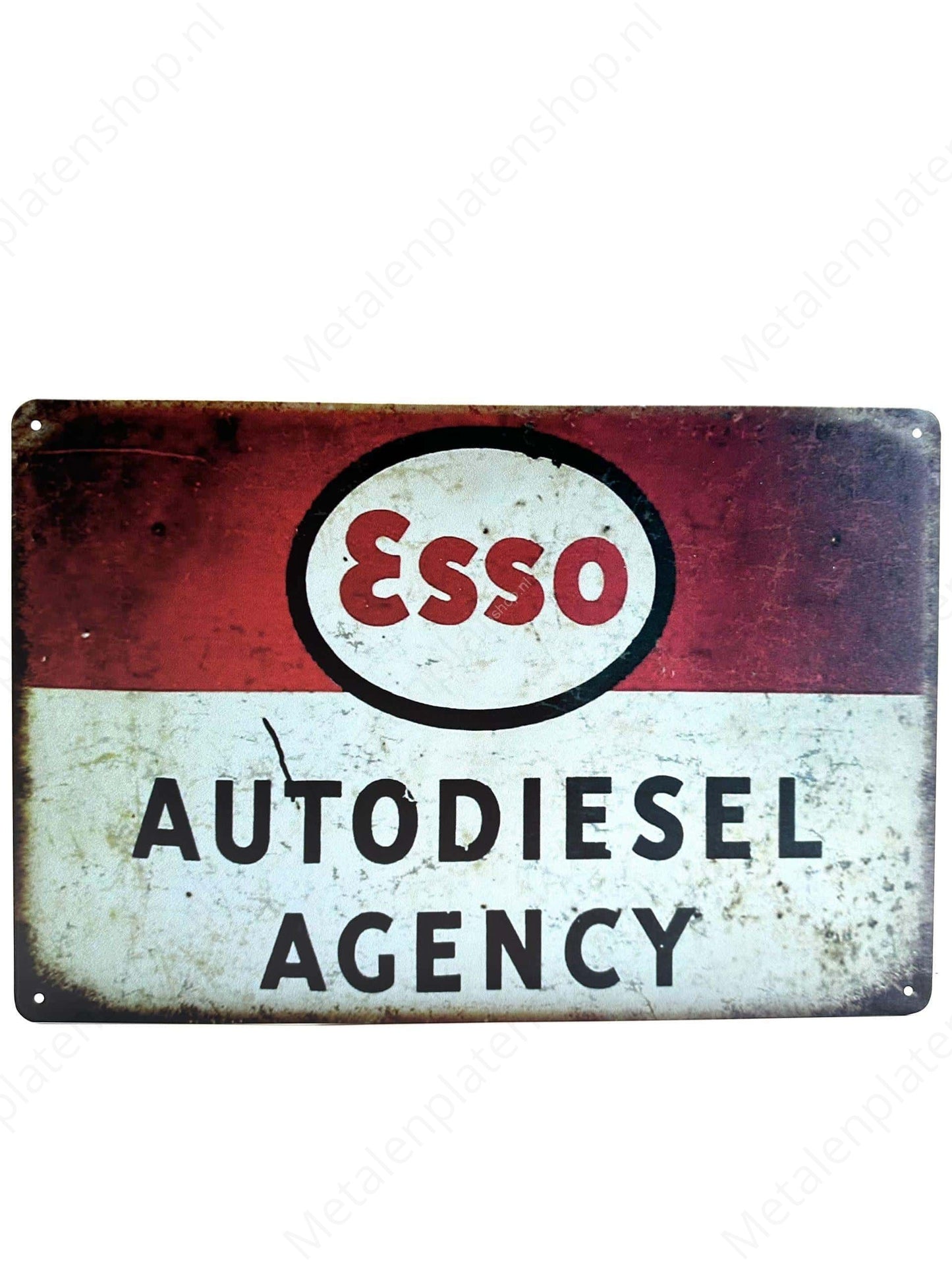 Esso – Autodiesel Agentur – Metallwandschild