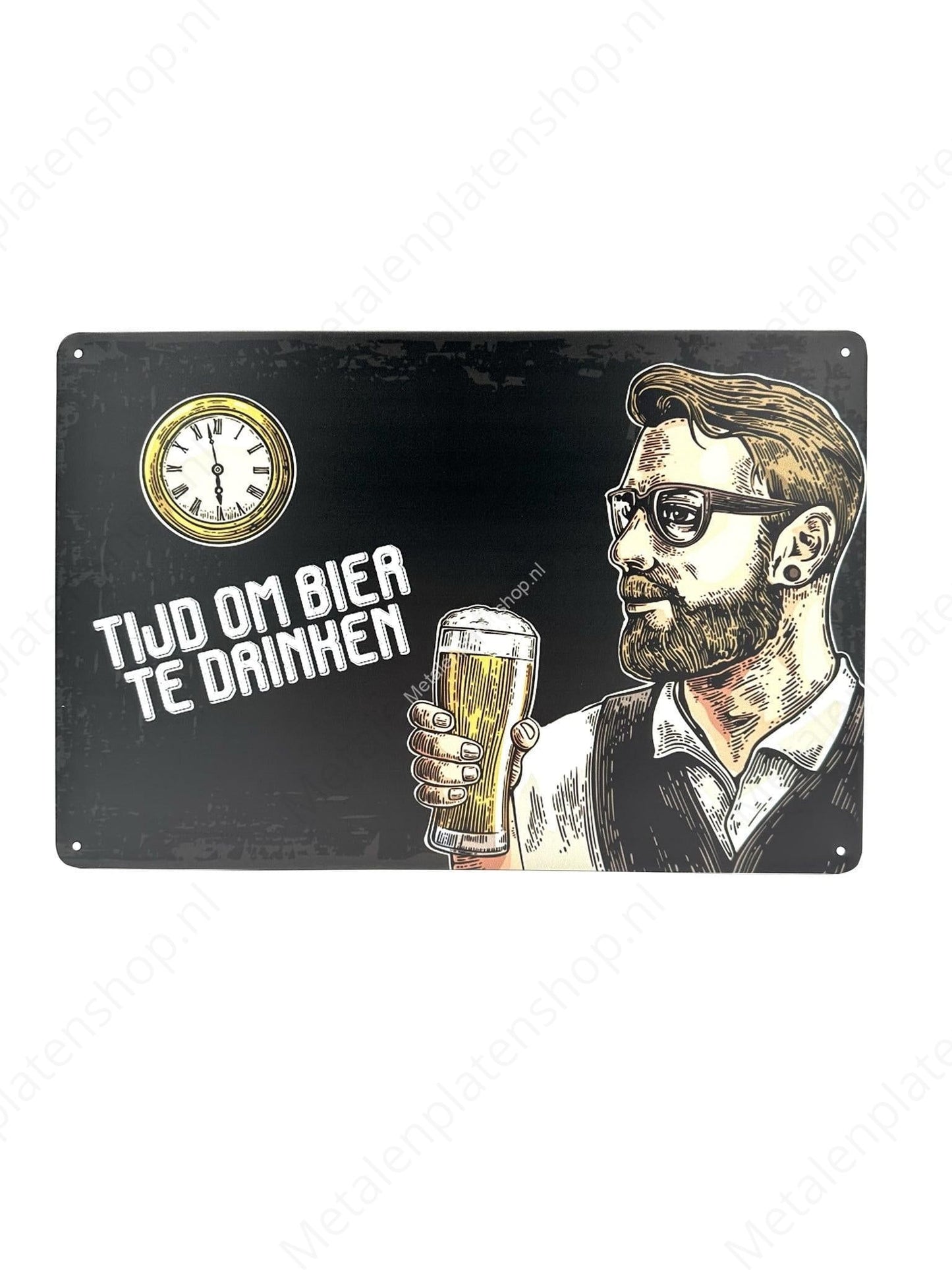 Time to drink beer! - Metal Wall Sign