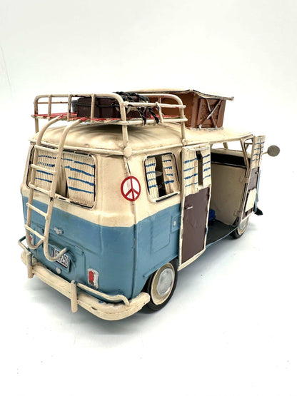 Volkswagen Camperbus - Metalen Voertuigen Decoratie - 25cm