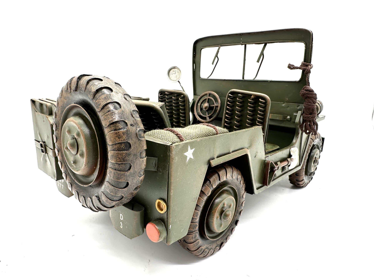 Leger JEEP - Metalen Voertuigen Decoratie - 38cm