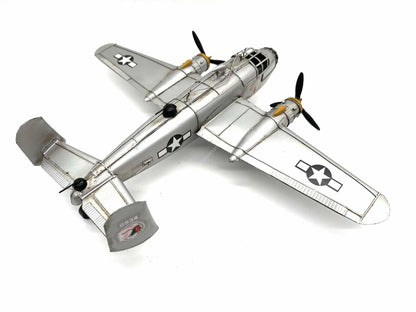 B-25 Bomber Airplane - Metal Vehicle Decoration - 32x43cm