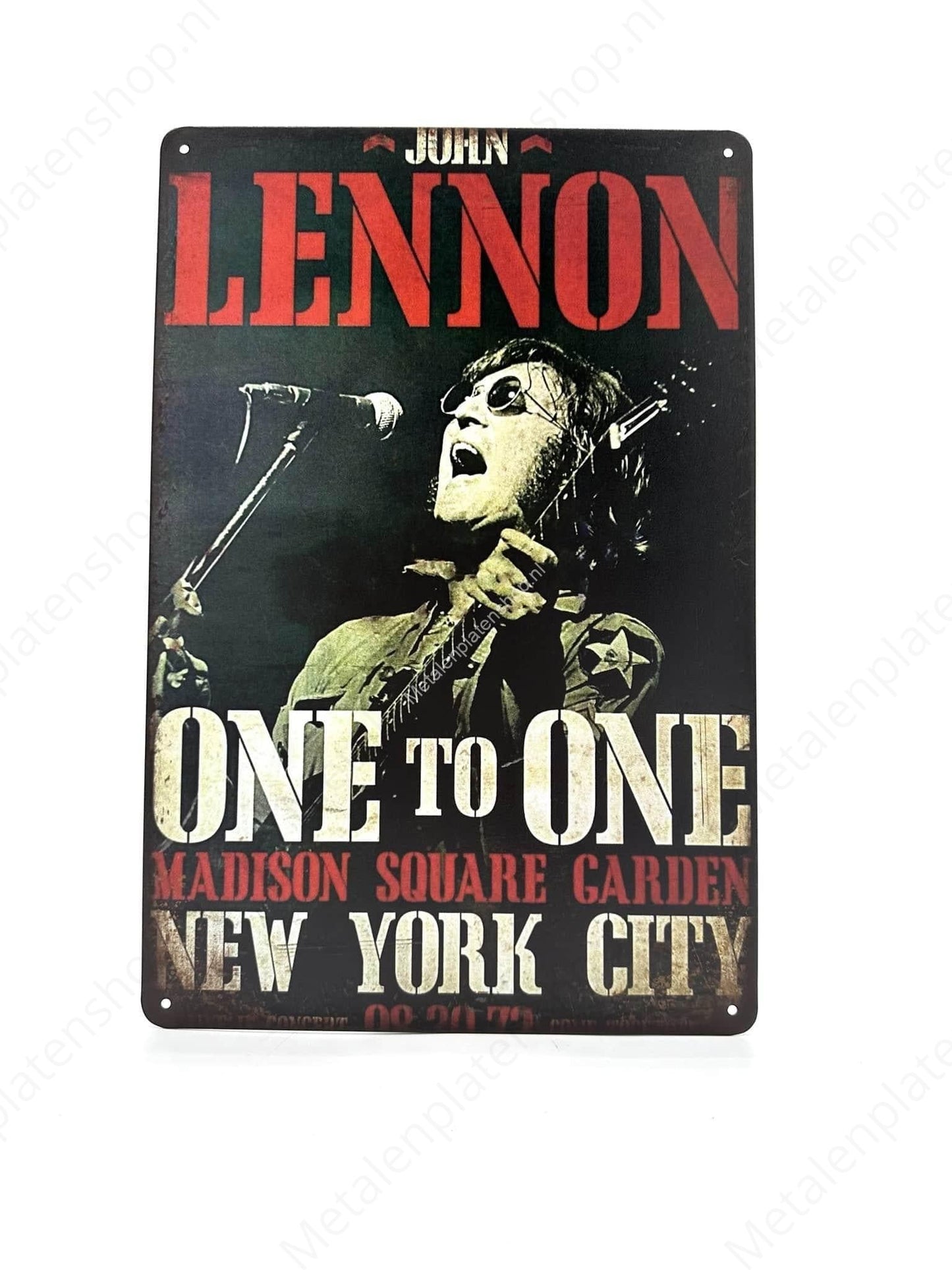 John Lennon One to One - Music - Metal Wall Sign