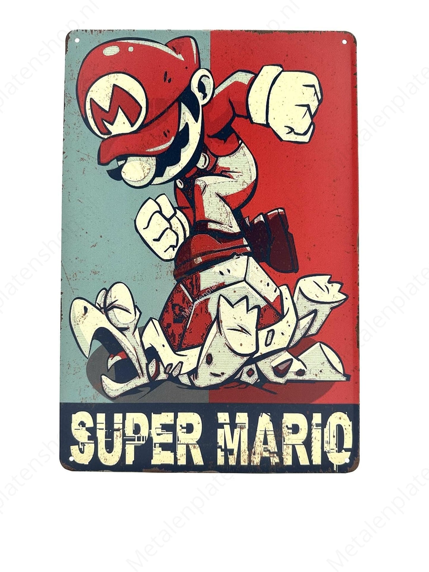 Super Mario Retro - Gamen - Metalen Wandbord