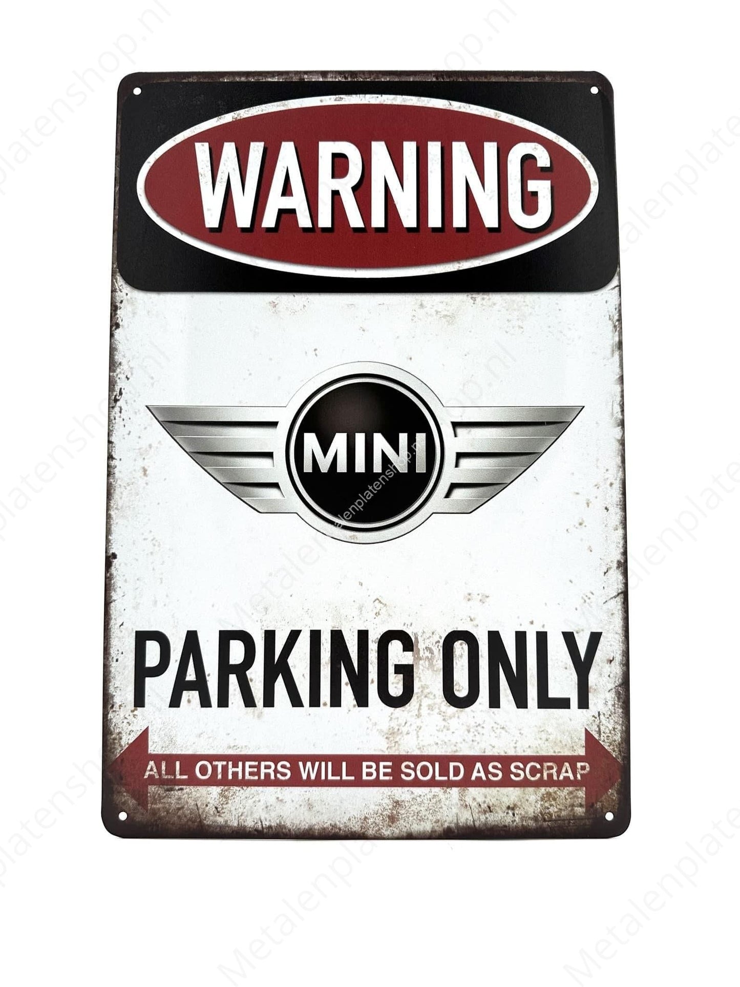 MINI Parking Only - parking - Metal Wall Sign