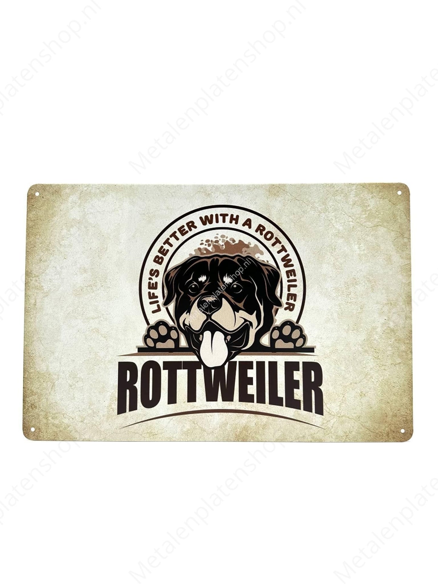 Rottweiler - Guard Sign - Dogs - Metal Wall Sign