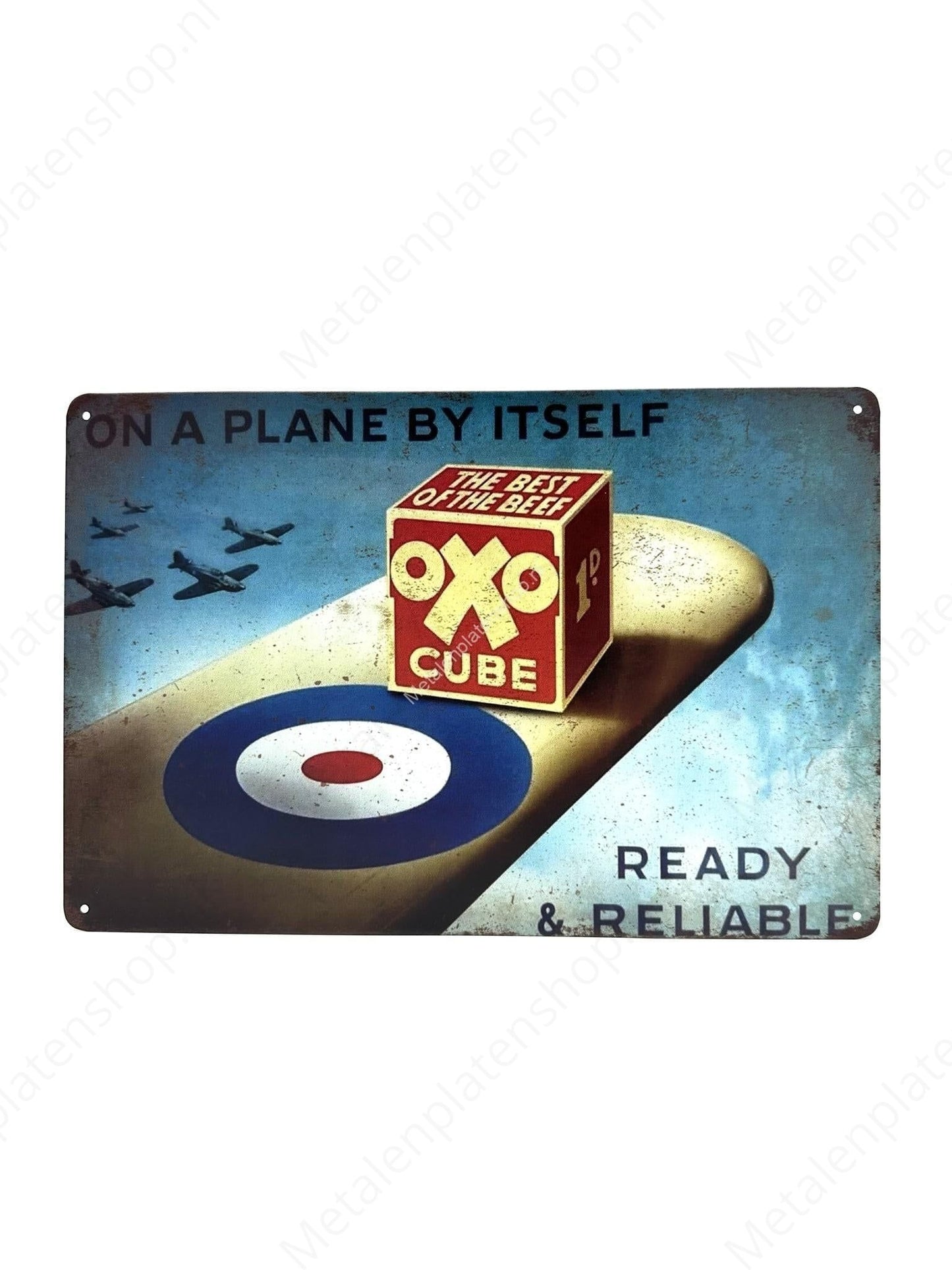 On a plane by itself - Ready &amp; Reliable - Metal Wall Sign