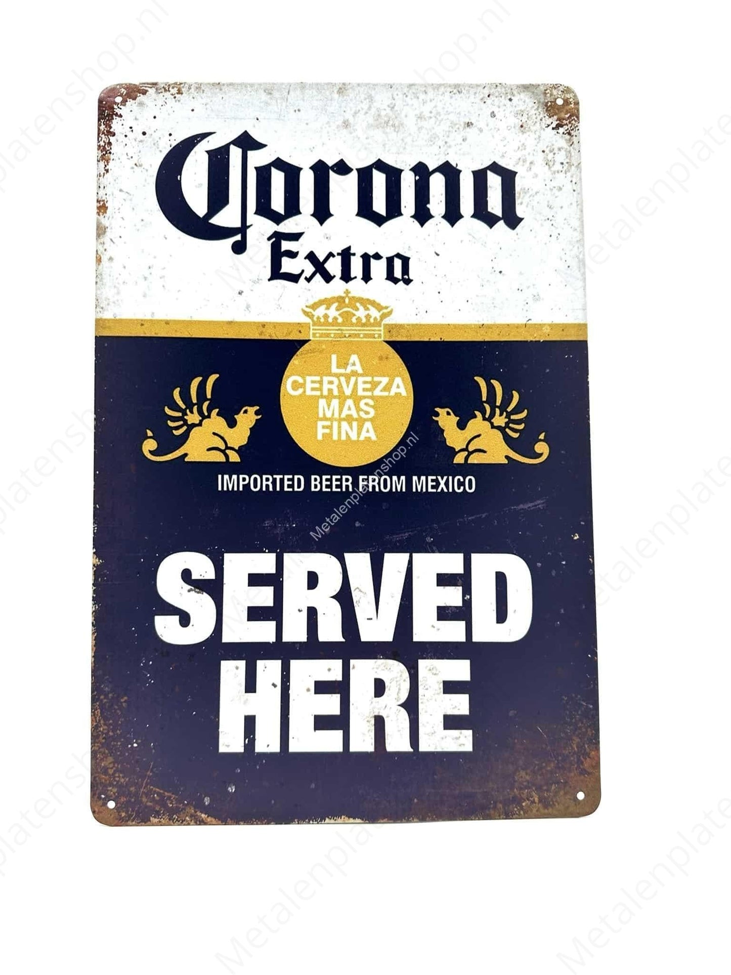 Corona Extra Served Here - Beer - Metal Wall Sign