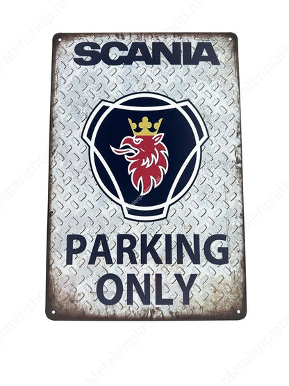 Scania Parking only - Parking - Truck - Metal Wall Sign