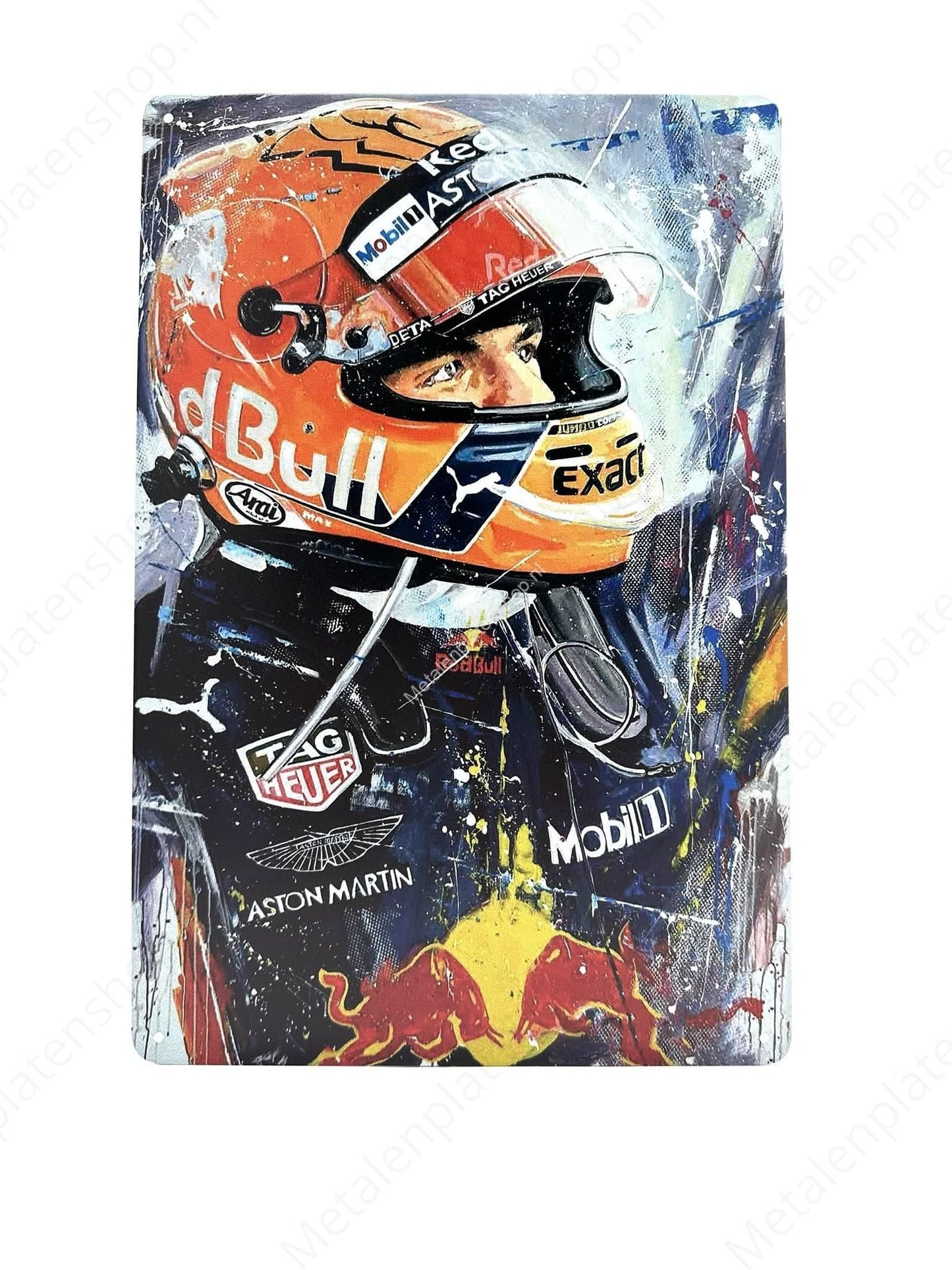Max Verstappen - Orange Helmet - Formula 1 - Metal Wall Sign