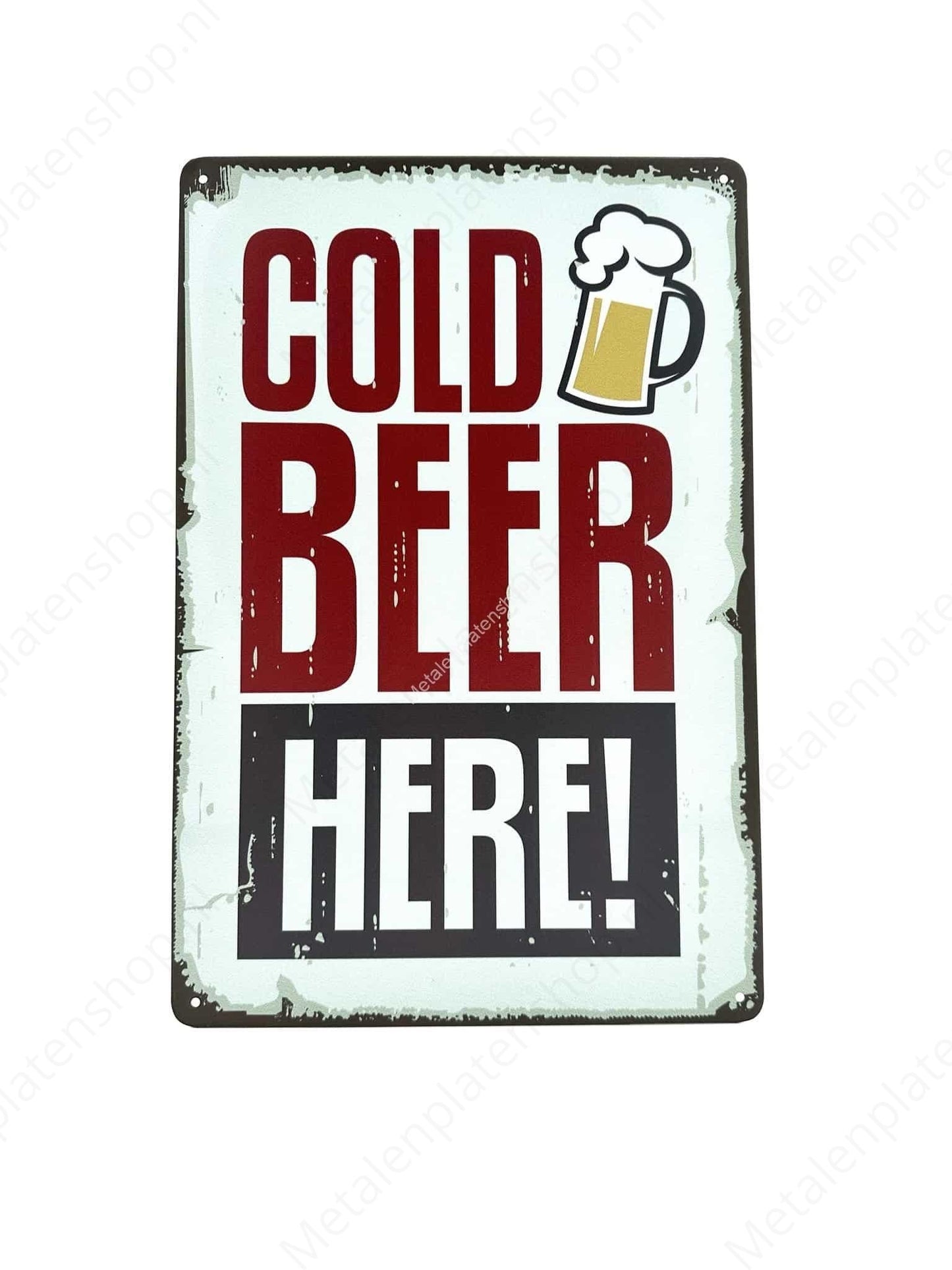 Cold Beer Here! - Beers - Metal Wall Sign
