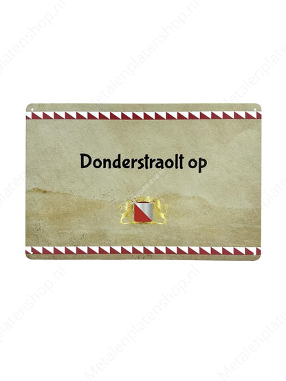 Thunderstorms on - Metal Wall Sign