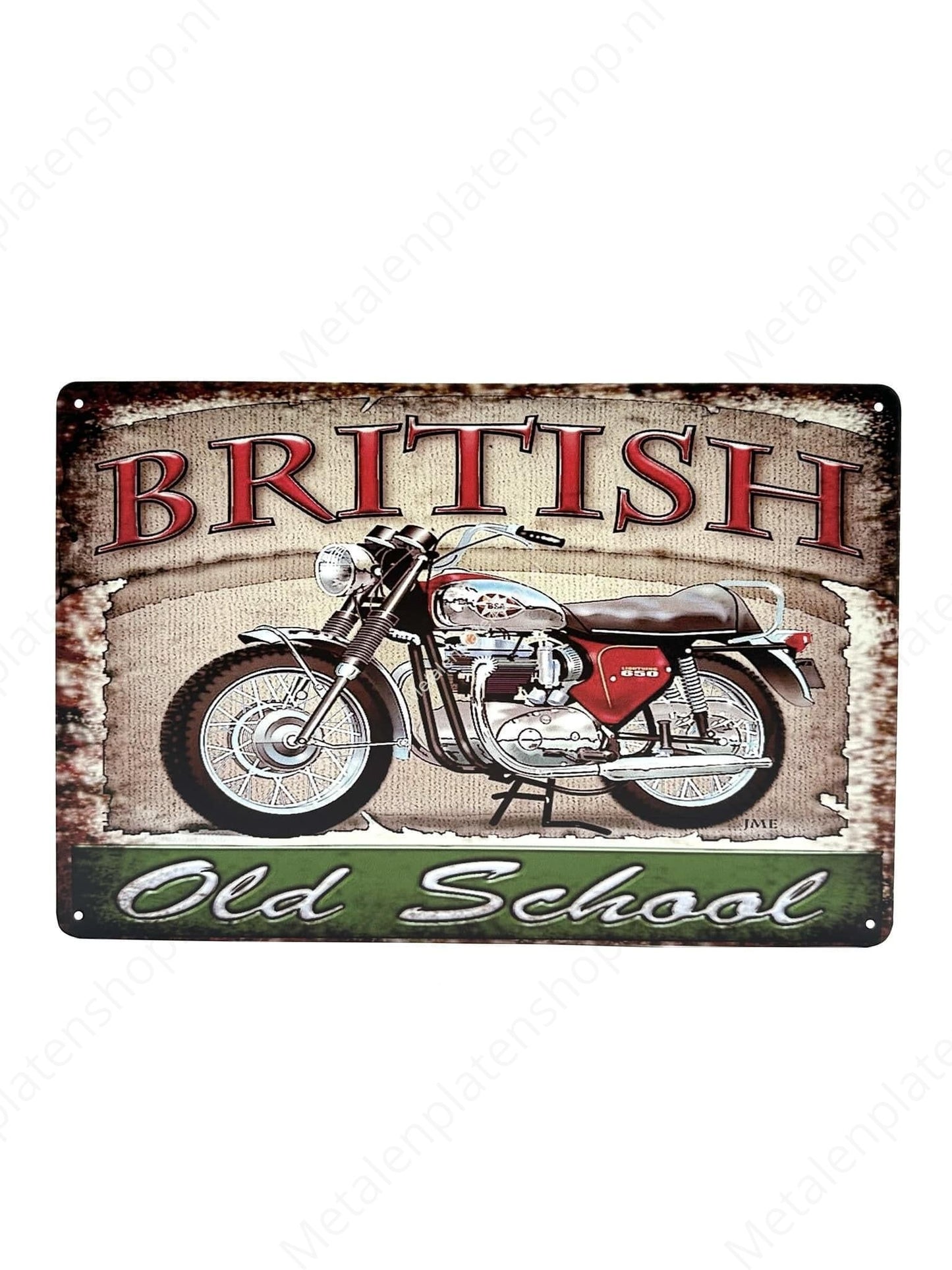 British Old School - Motor - Metal Wall Sign