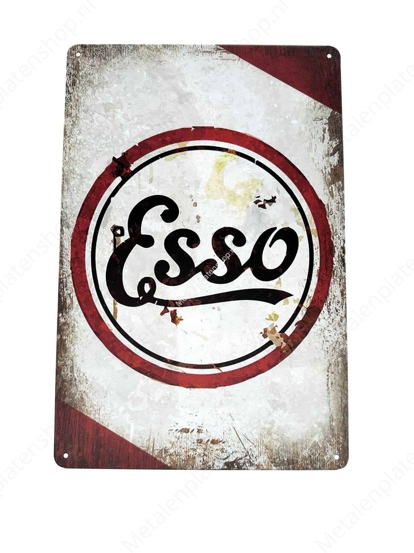 Esso - Red/White - Metal Wall Sign