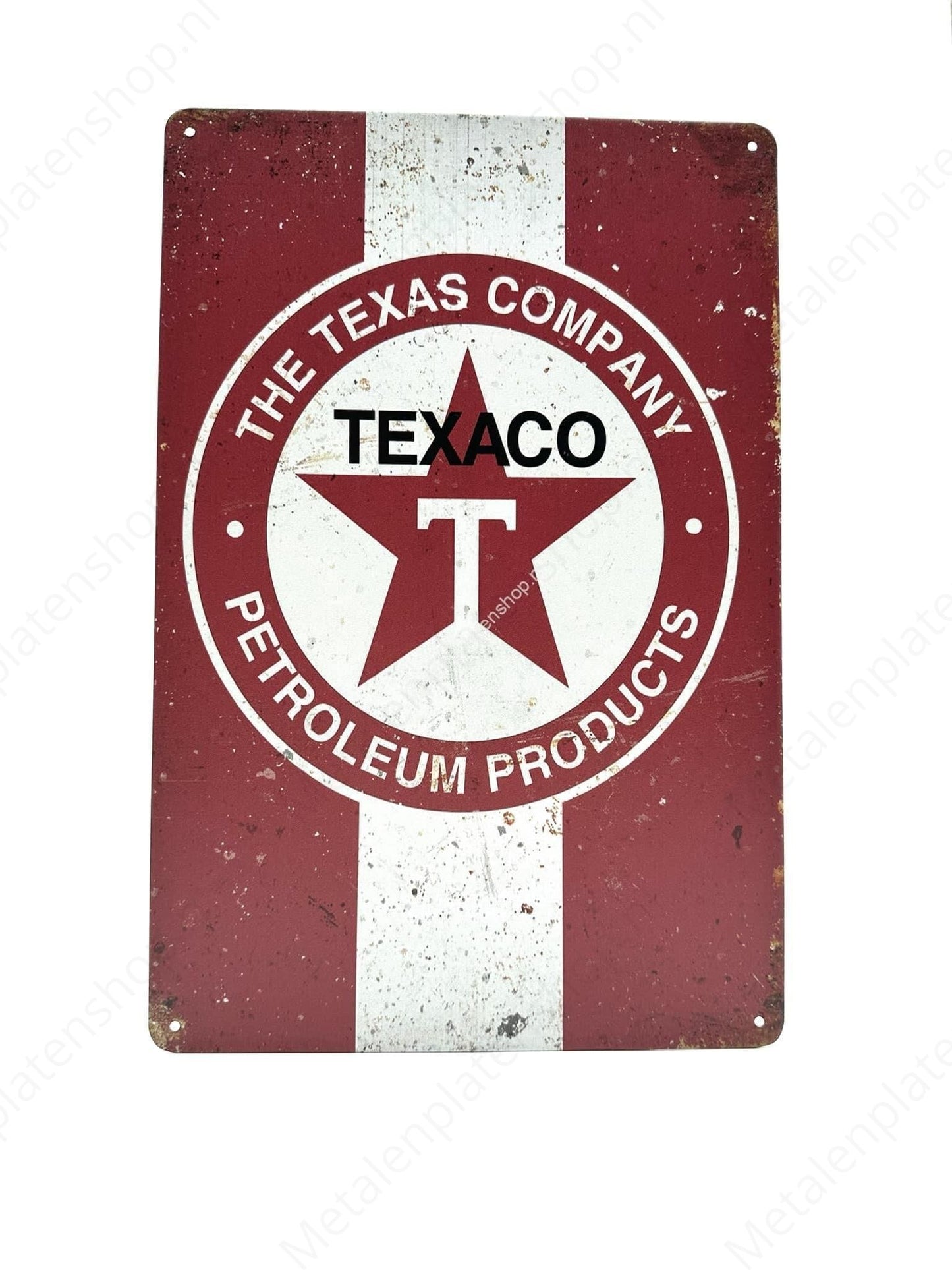 Texaco - Red/White - Metal Wall Sign