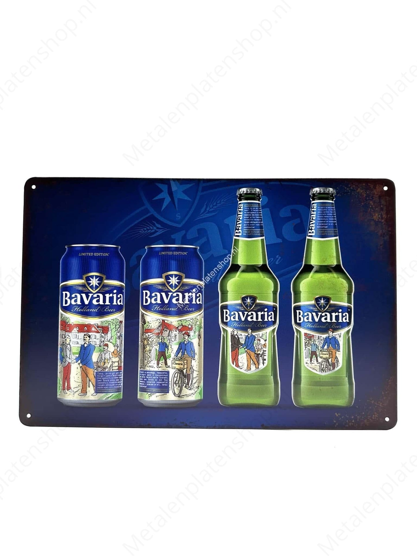 Bavaria - Bottle - Tin - Metal Wall Sign