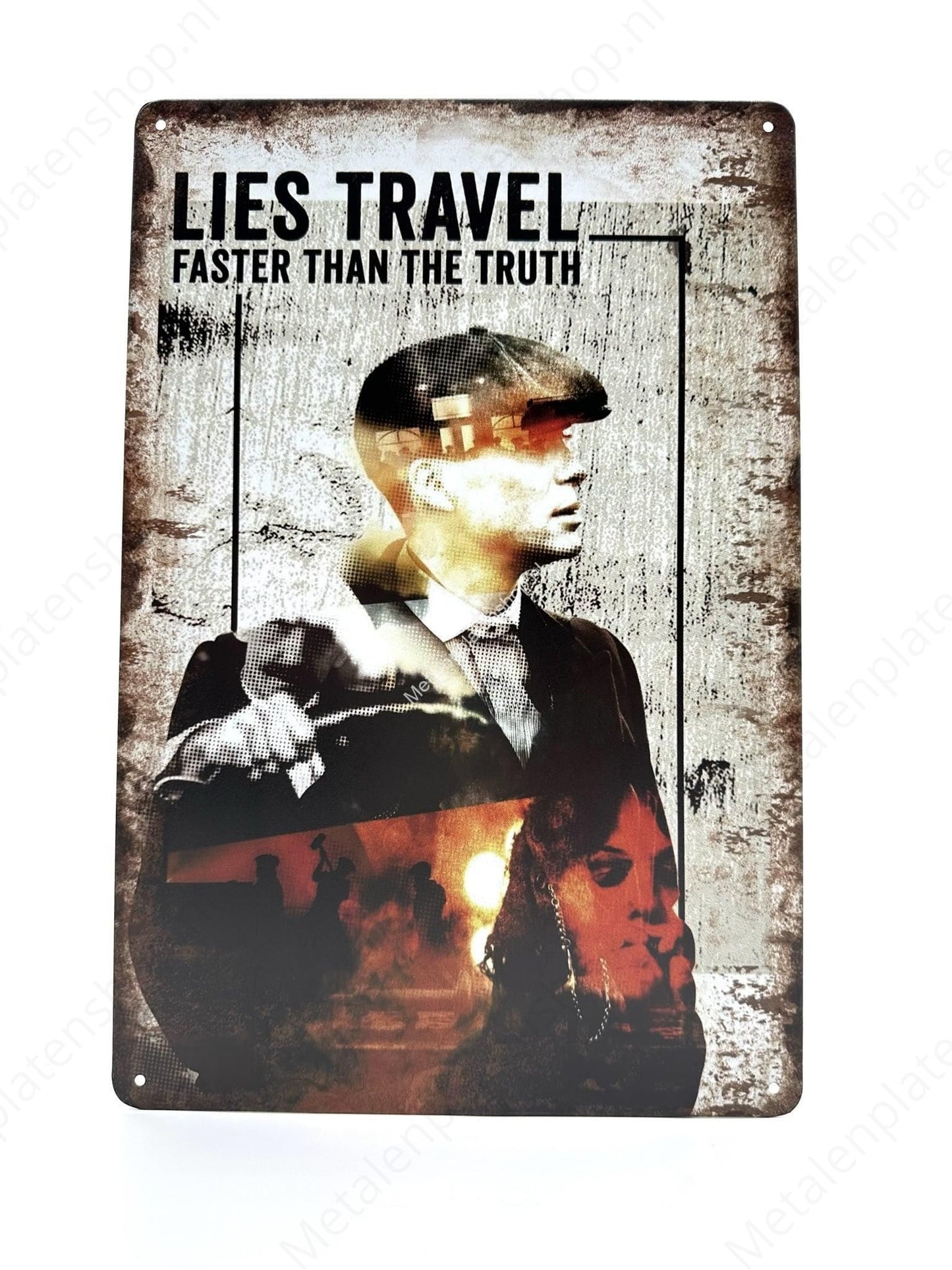 Peaky Blinders - Lies Travel Faster Than The Truth - Metalen Wandbord