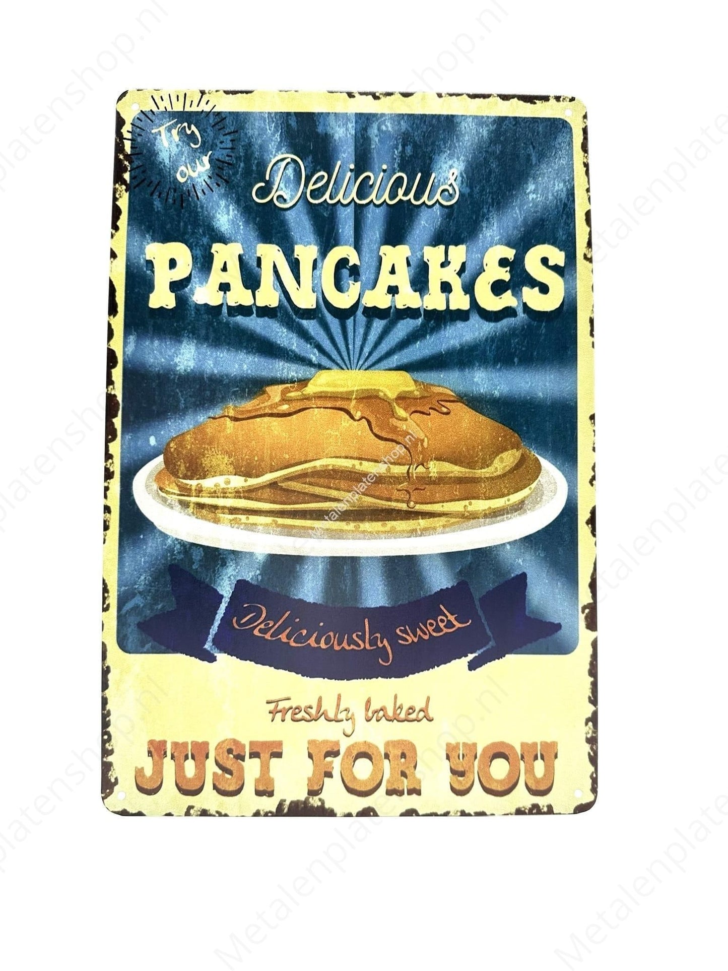 Delicious Pancakes - Just For You - Metal Wall Sign