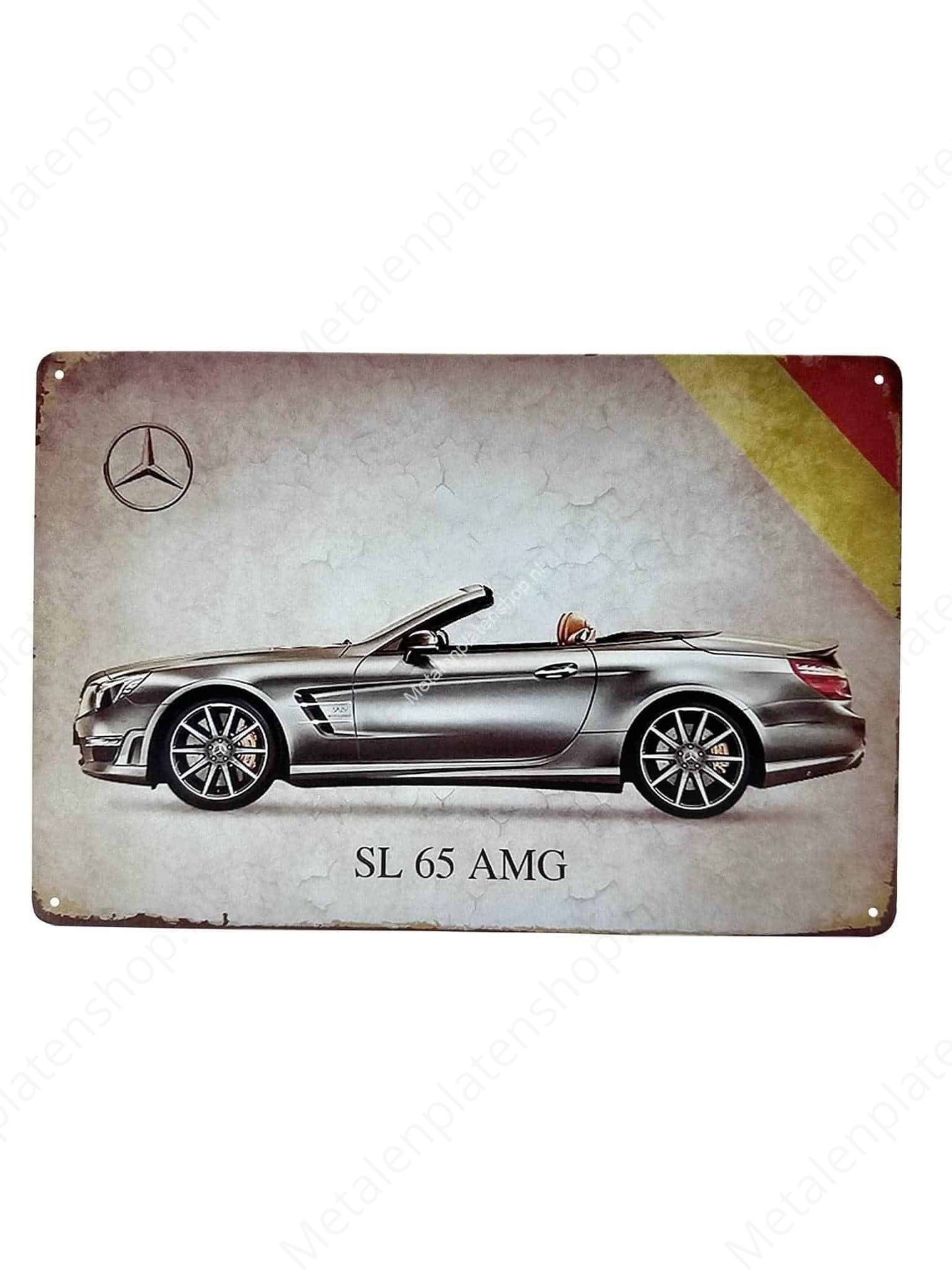 Mercedes SL65 AMG - Metalen Wandbord