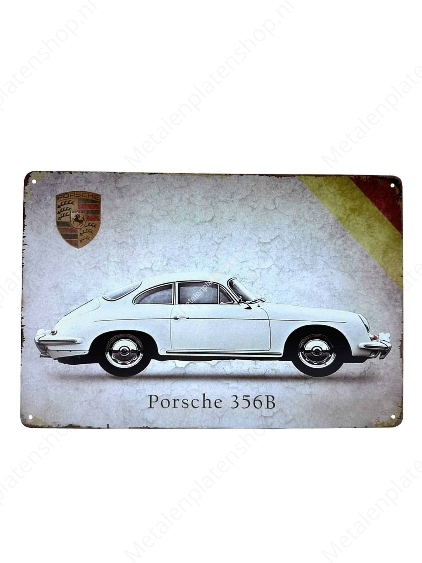 Porsche 356B - Metalen Wandbord
