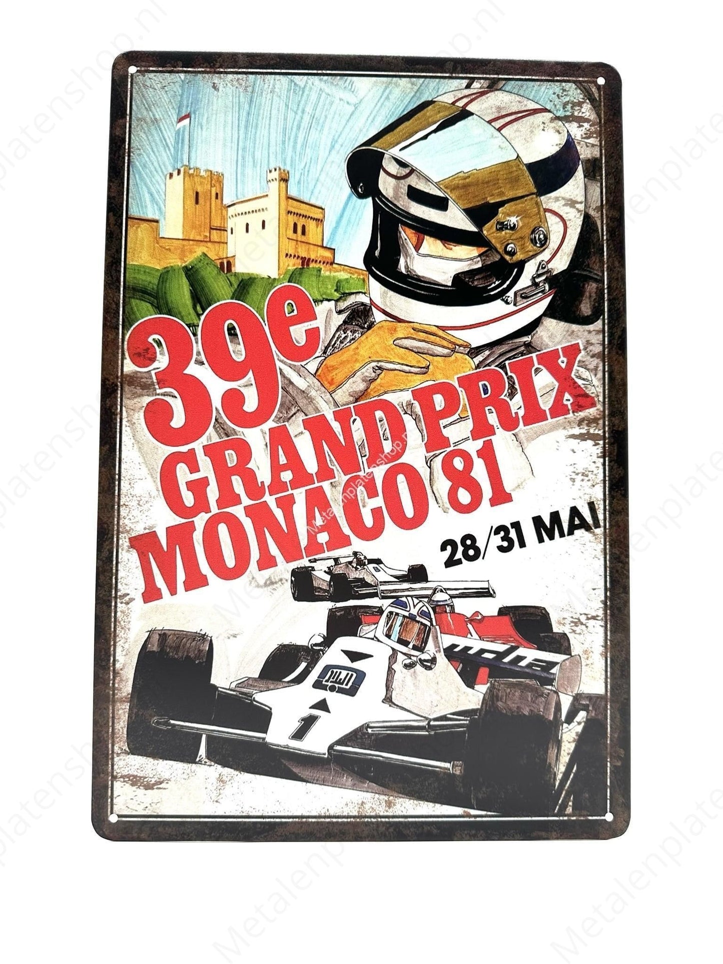 39th Grand Prix Monaco 81 - Metal Wall Sign