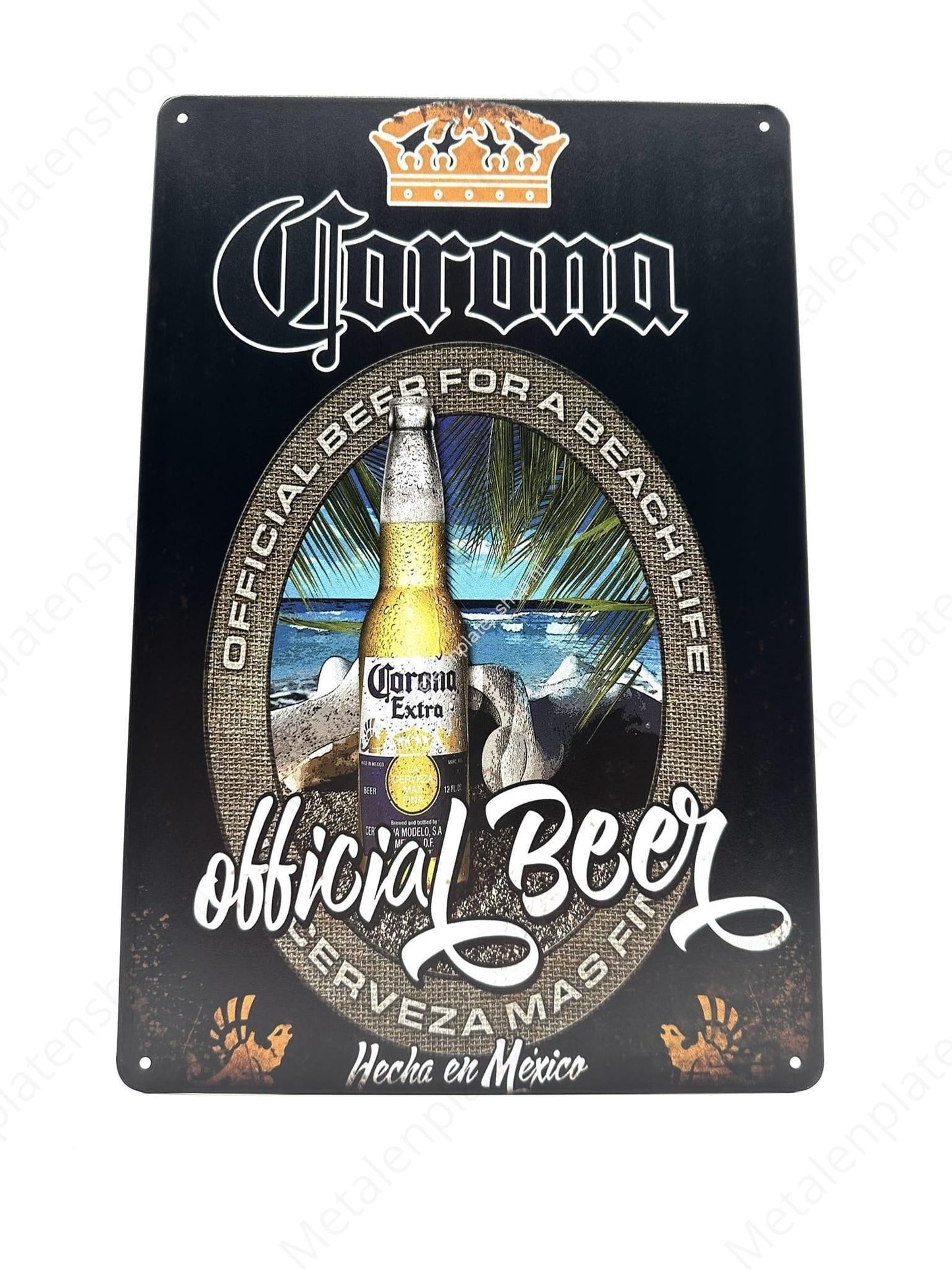 Corona - Official Beer - Metalen Wandbord