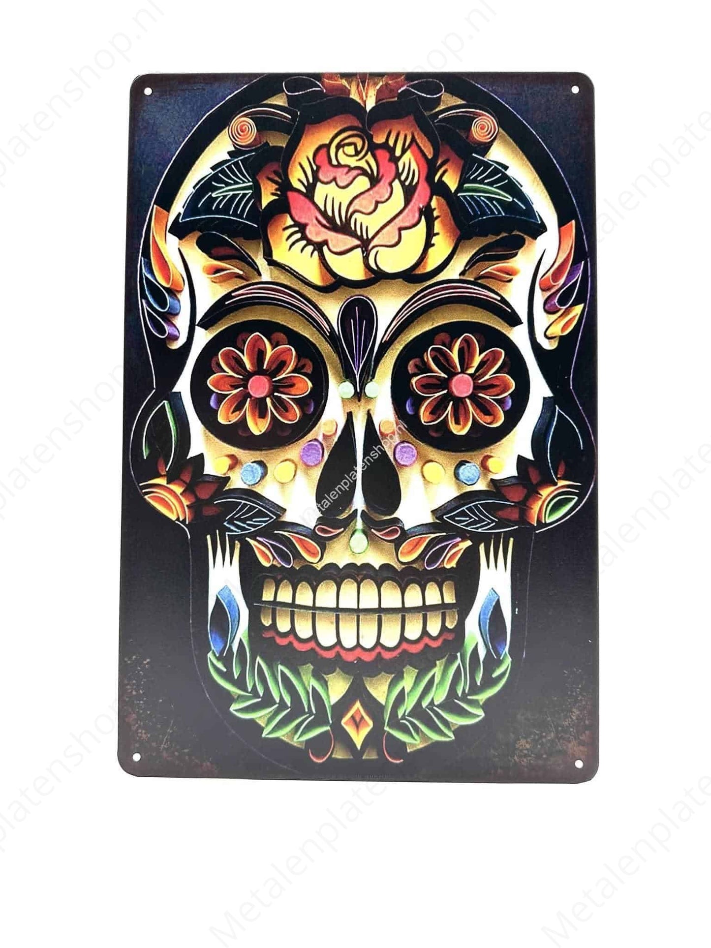 Corona Skull - Metalen Wandbord