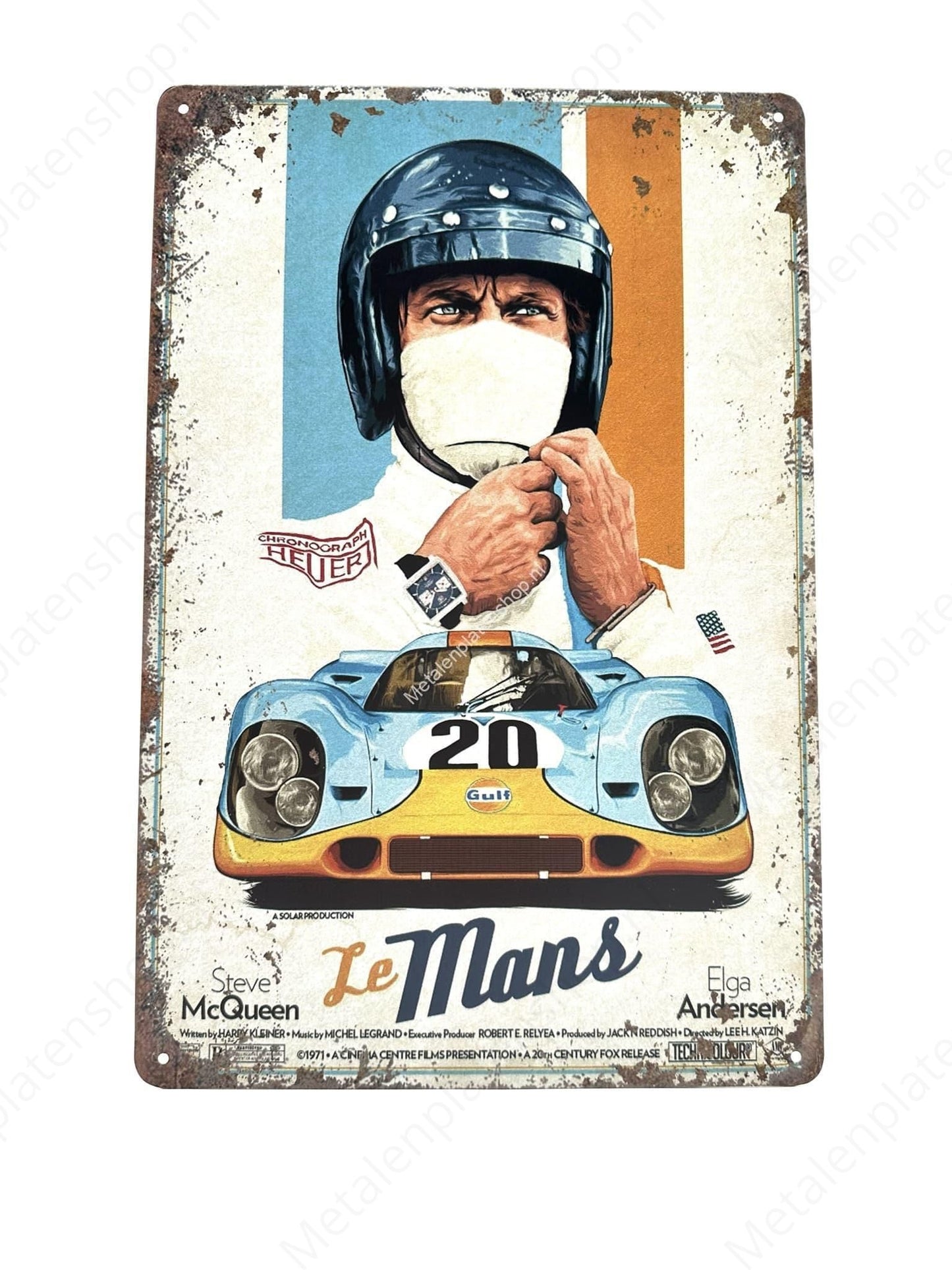 LeMans - Steve McQueen - Metal Wall Sign