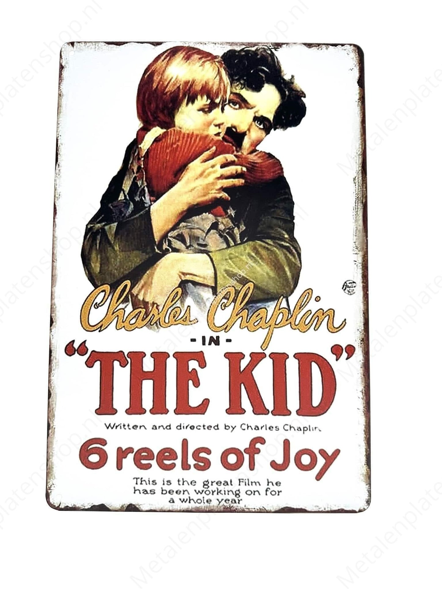 Charlie Chaplin - The Kid - Metal Wall Sign
