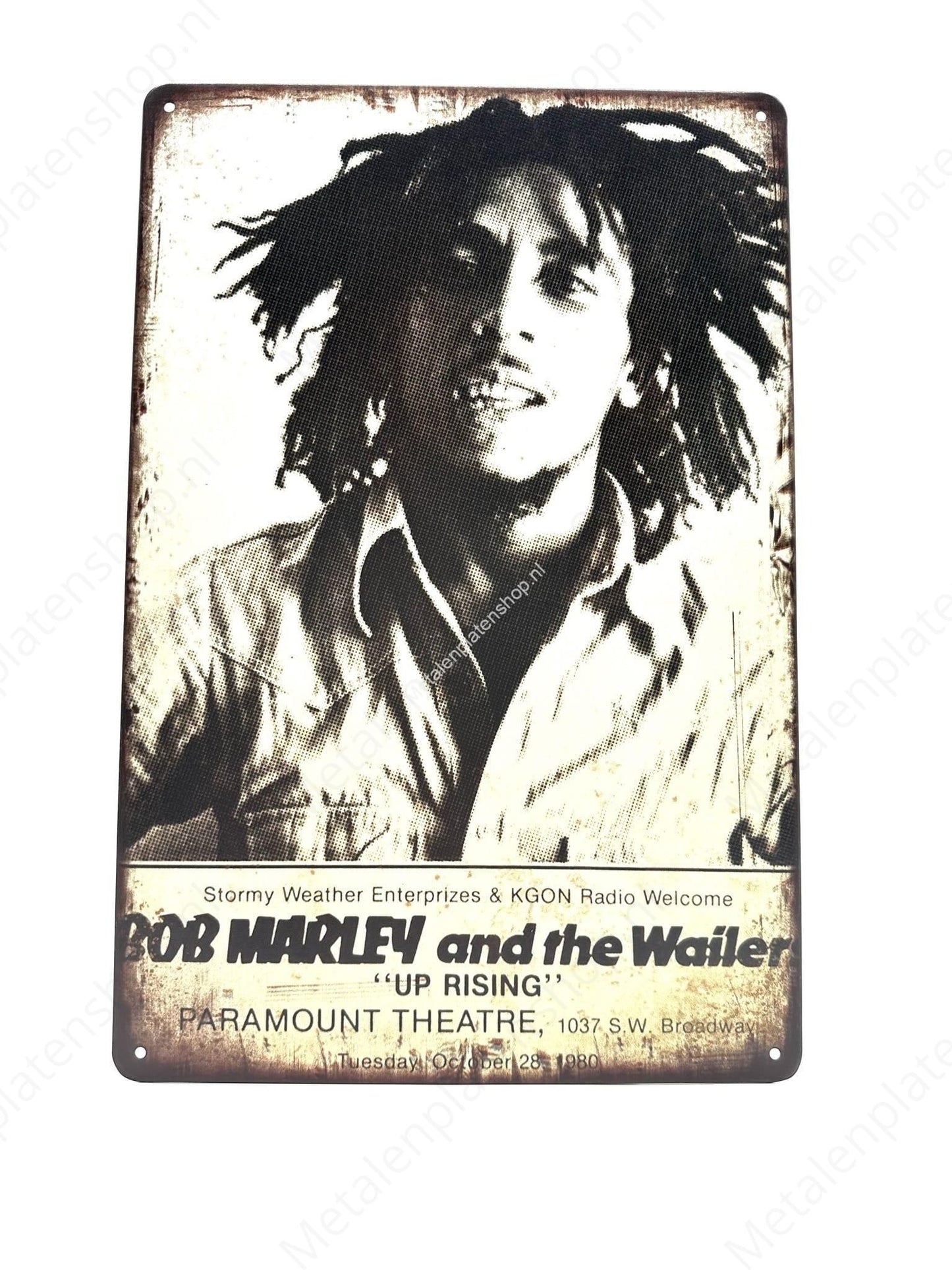 Bob Marley and the Wailer – Metall-Wandschild