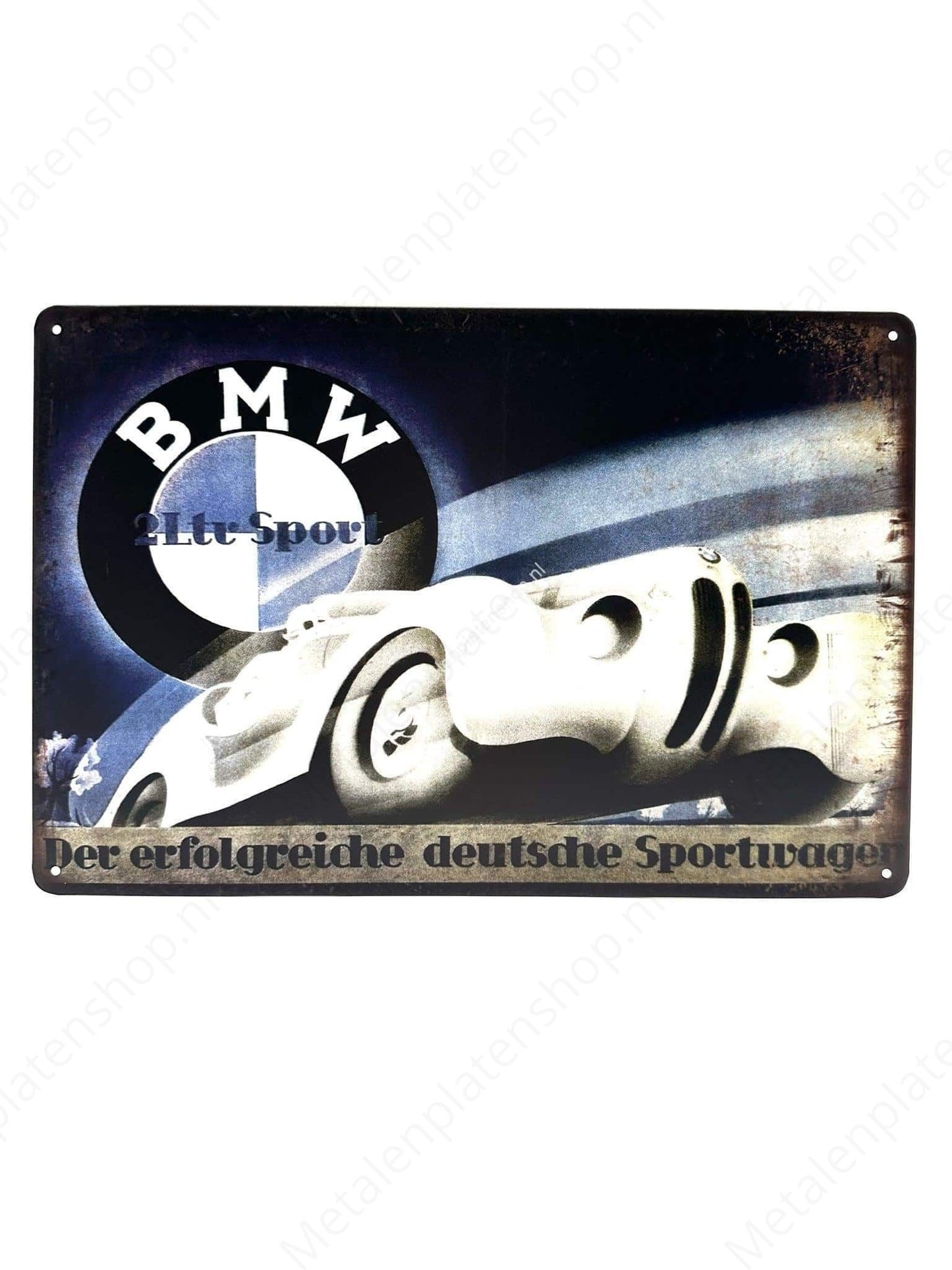 BMW - 2ltr Sport - Metalen Wandbord