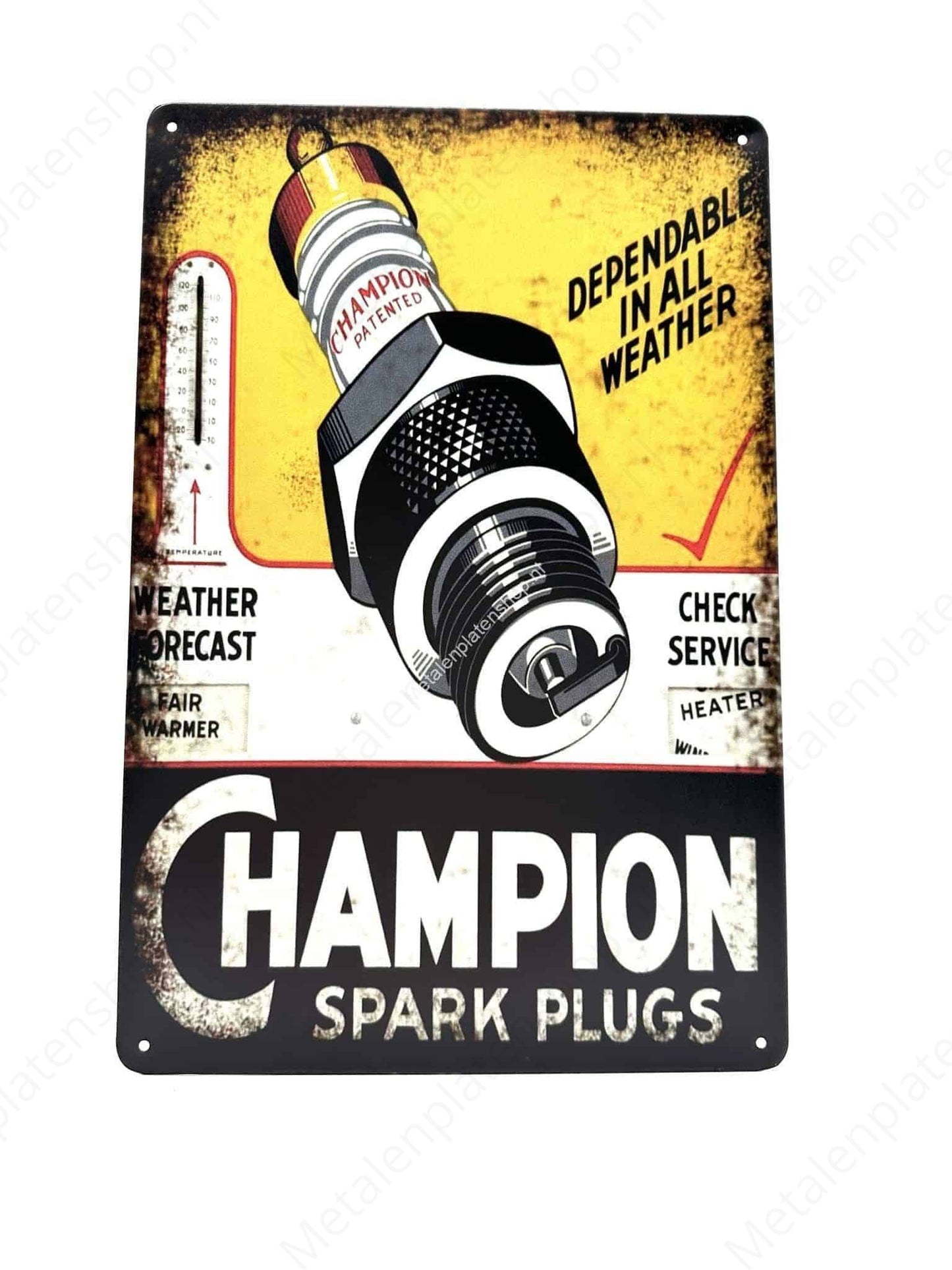 Champion Spark Plugs - Bougies - Metalen Wandbord