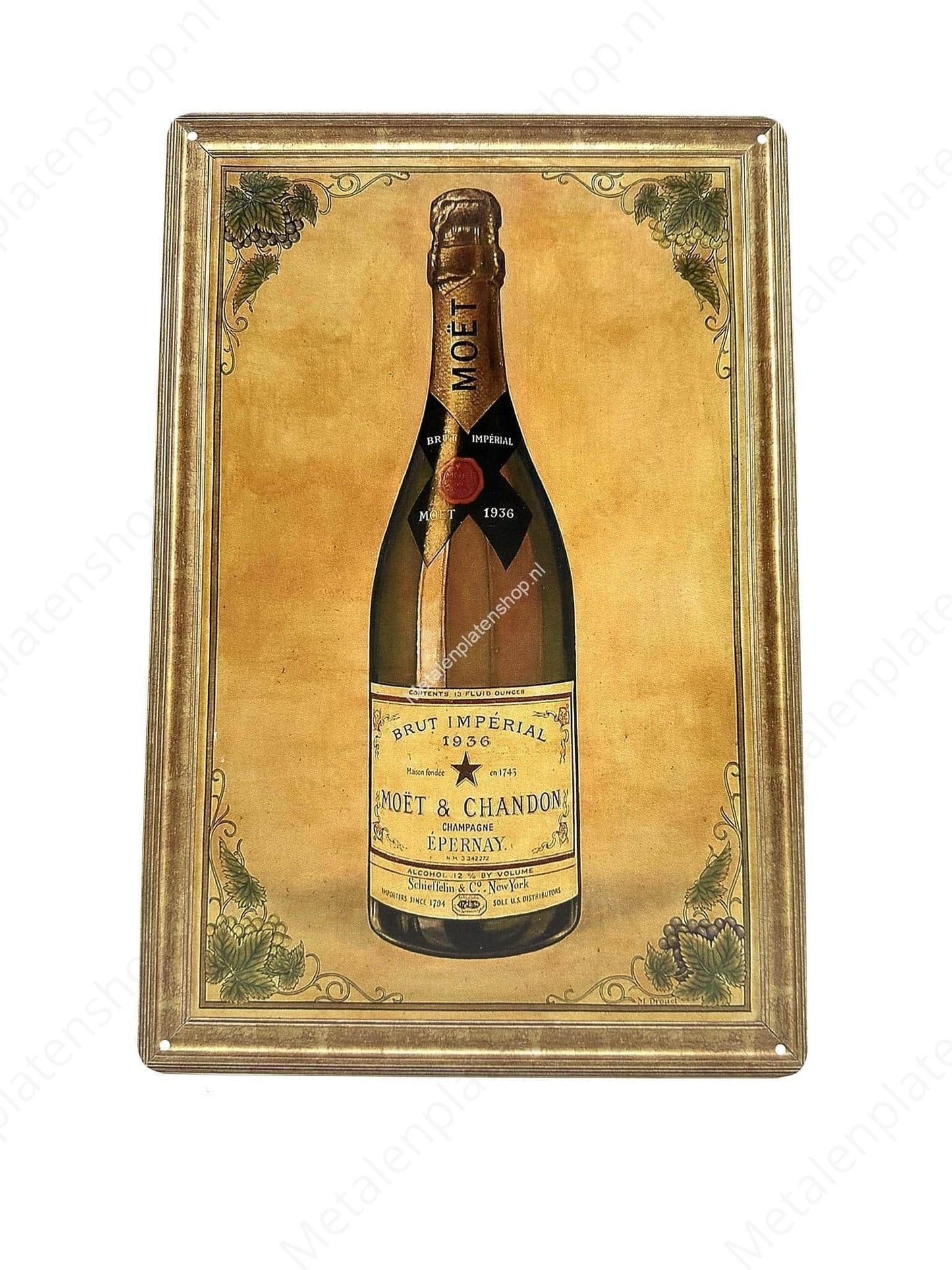 Moet &amp; Chandon - Brut - 1936 - Metal Wall Sign