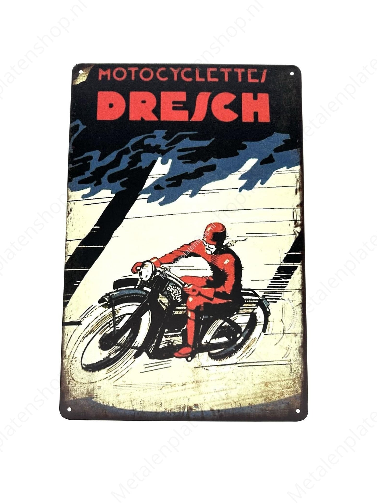 Motor Vintage - Metalen Wandbord