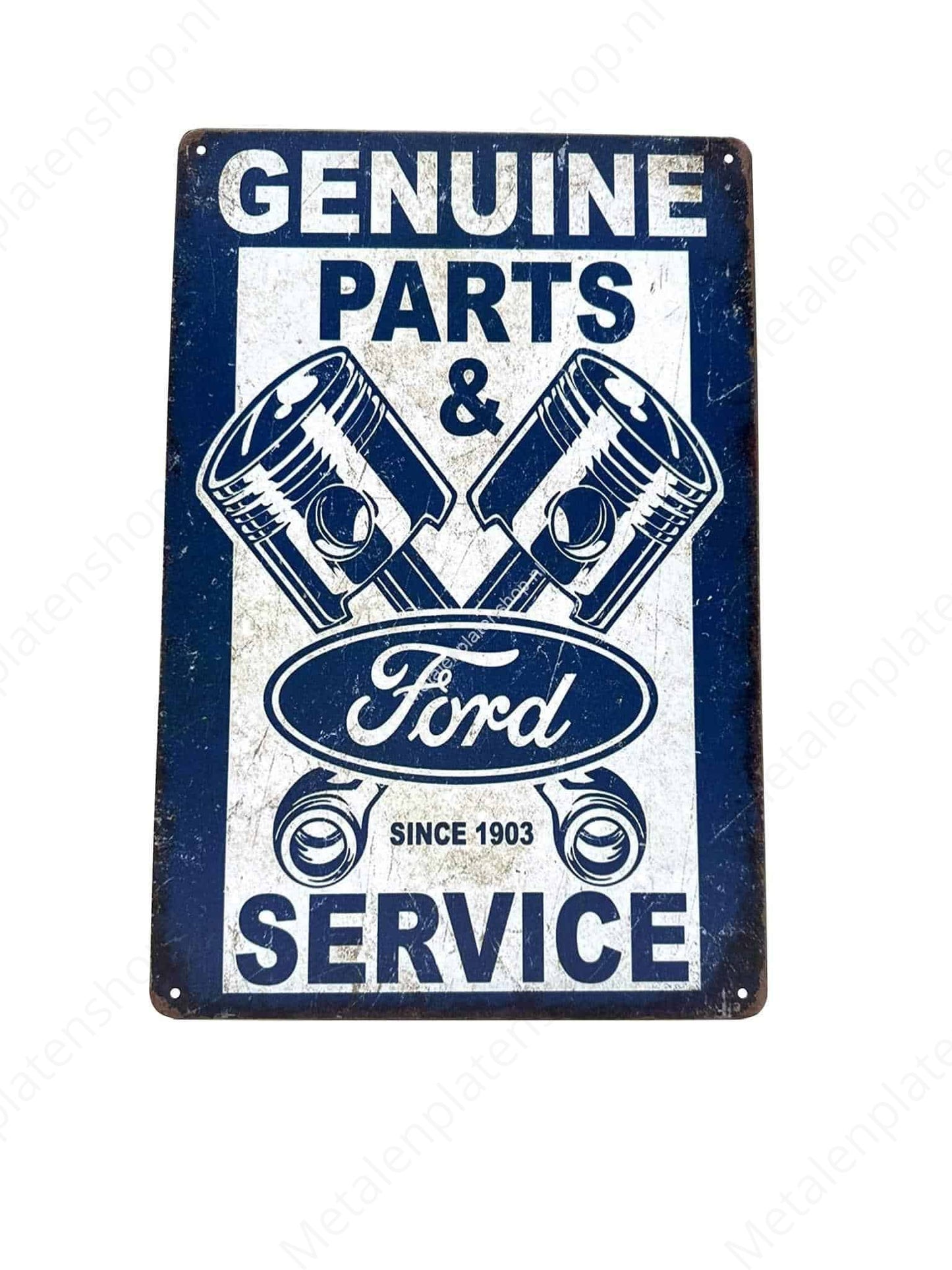 Genuine Parts &amp; Service - Ford - Since 1903 - Metalen Wandbord