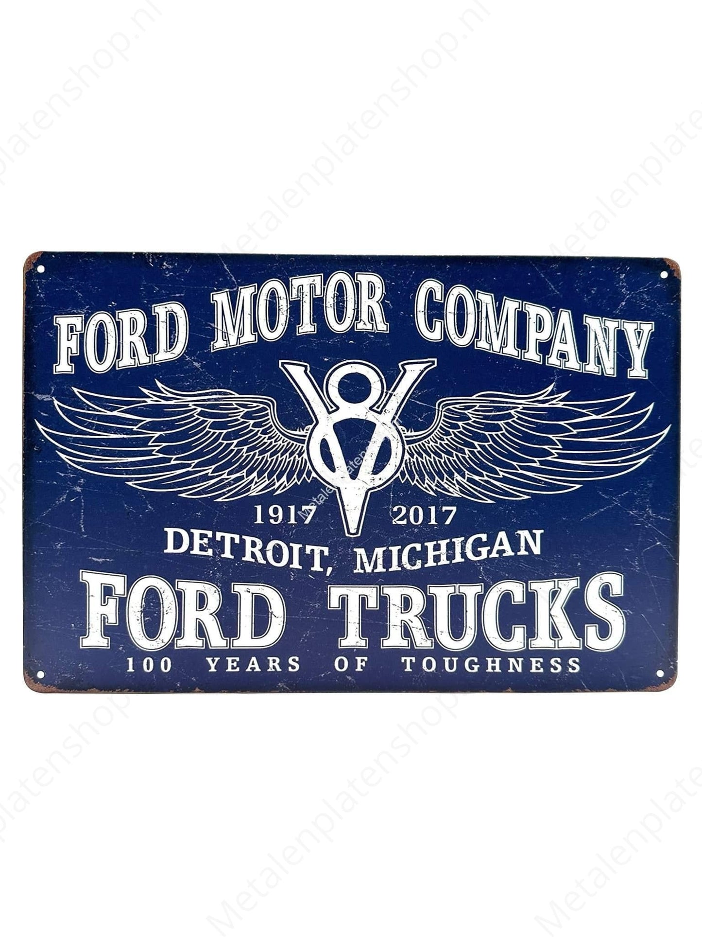Ford Motor Company – V8 – Ford Trucks – Metallwandschild