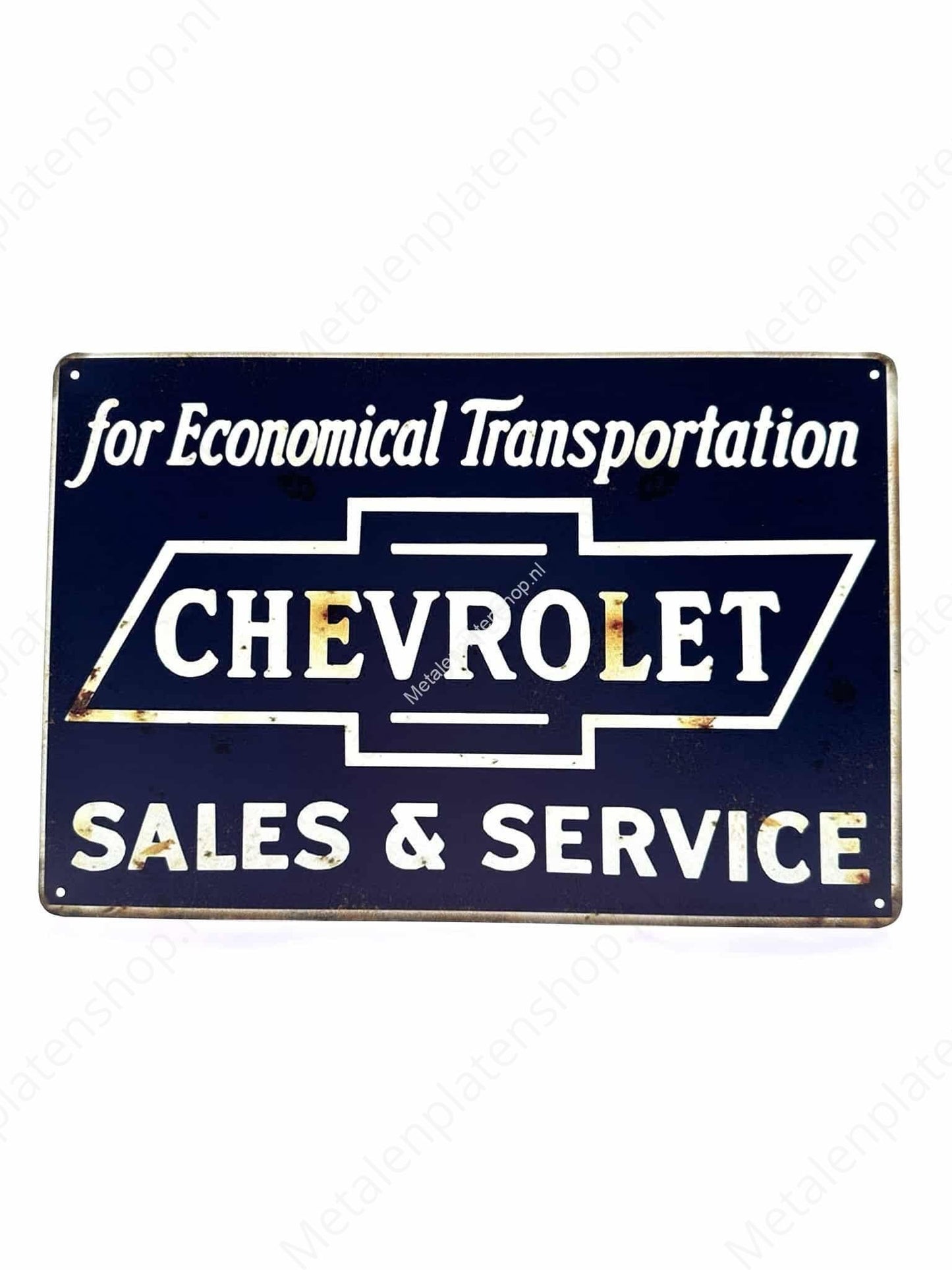 for economical transportation - Chevrolet - Sales &amp; Service - Metal Wall Sign