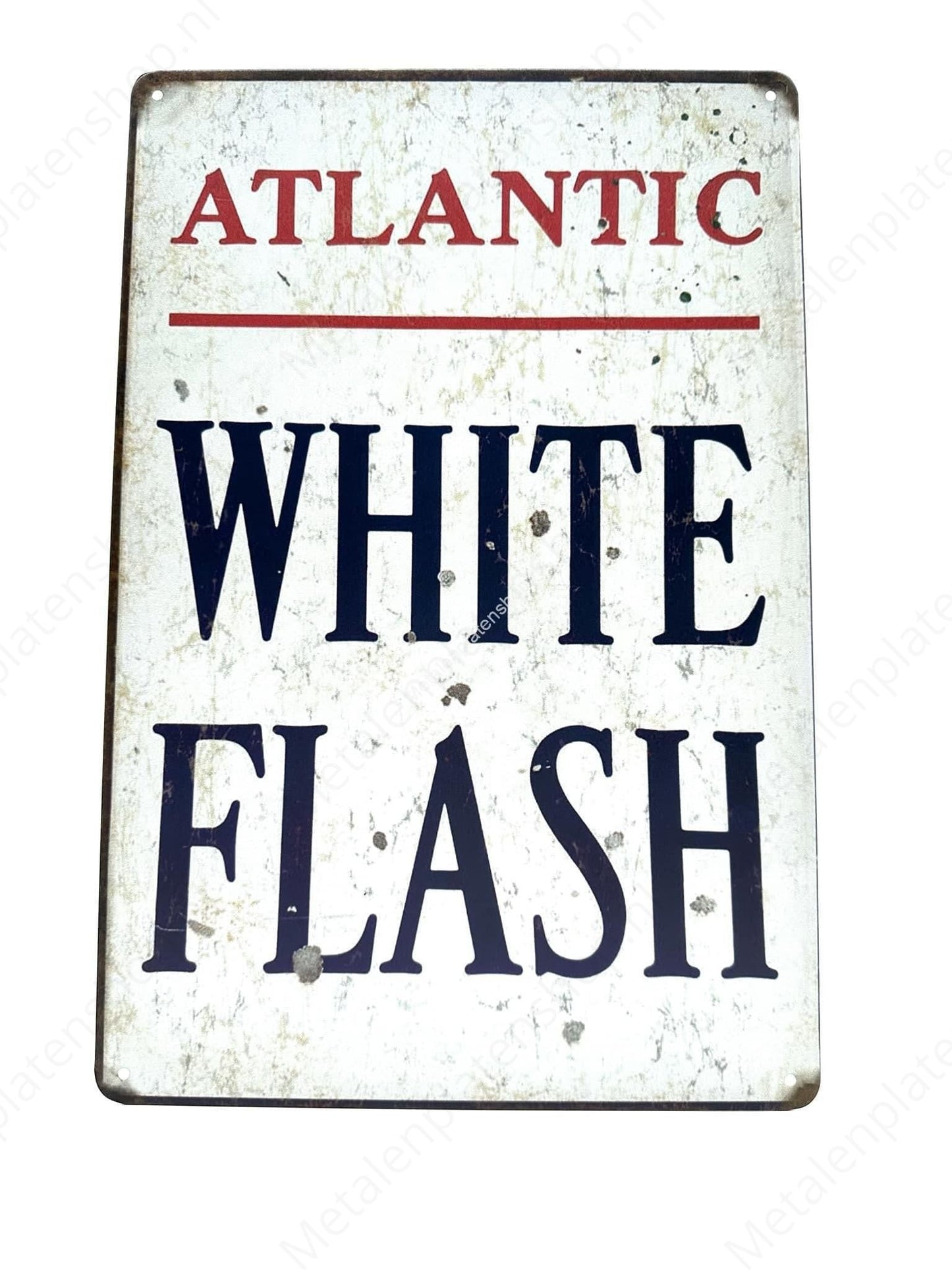 Atlantic - White Flash - Metalen Wandbord