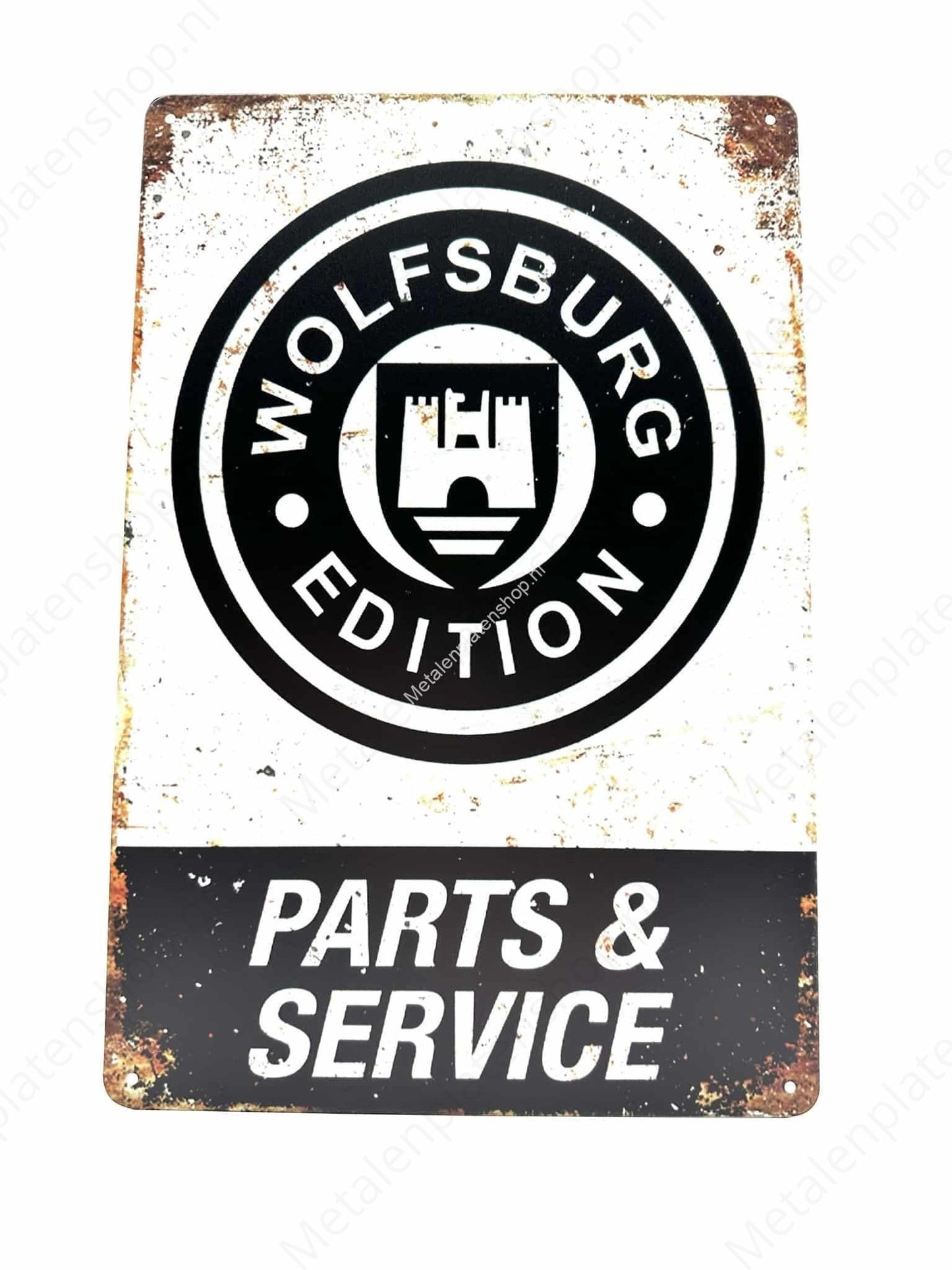 Wolfsburg - Parts &amp; Service - Metal Wall Sign