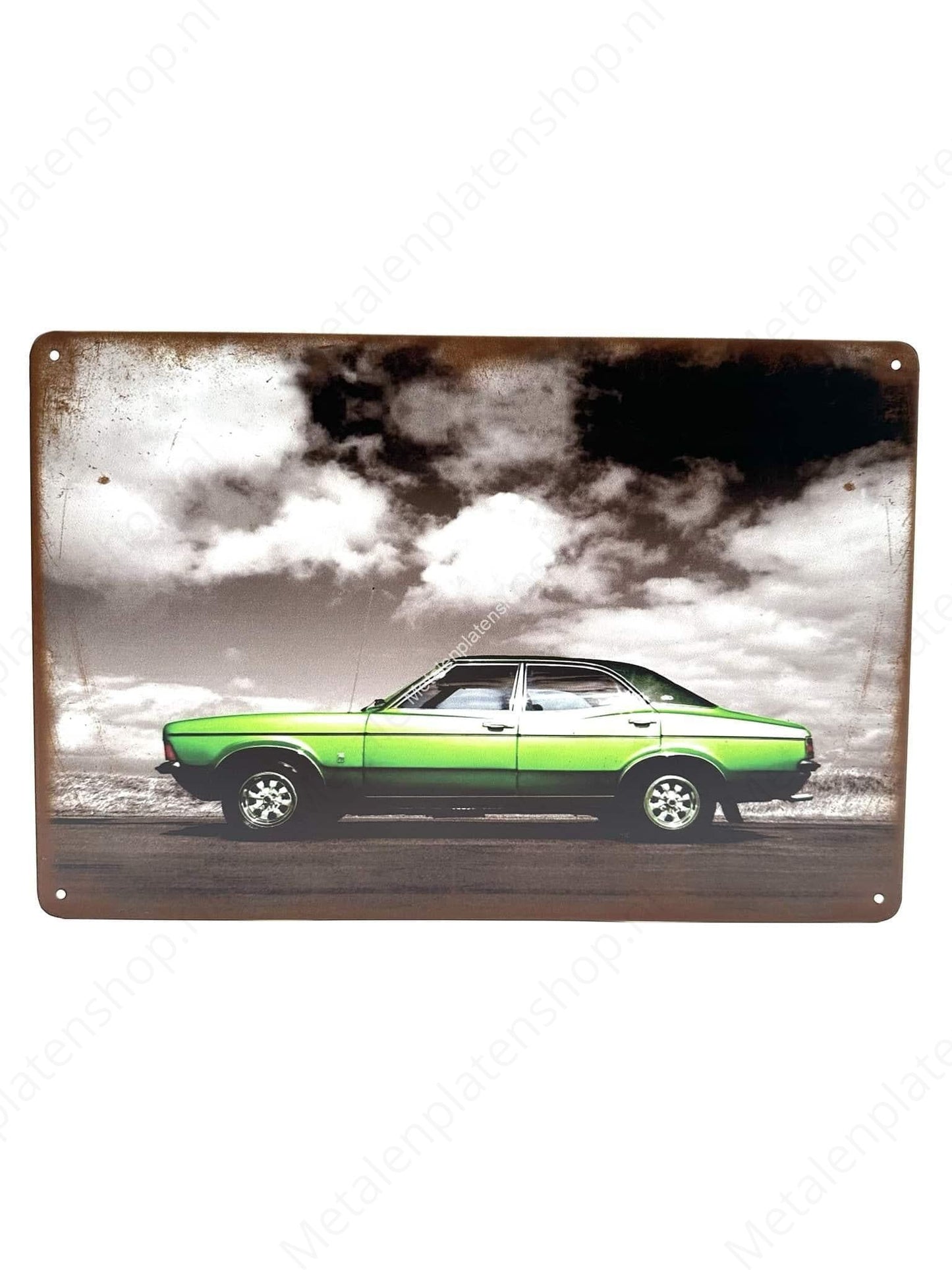 Mustang Groen - Metalen Wandbord
