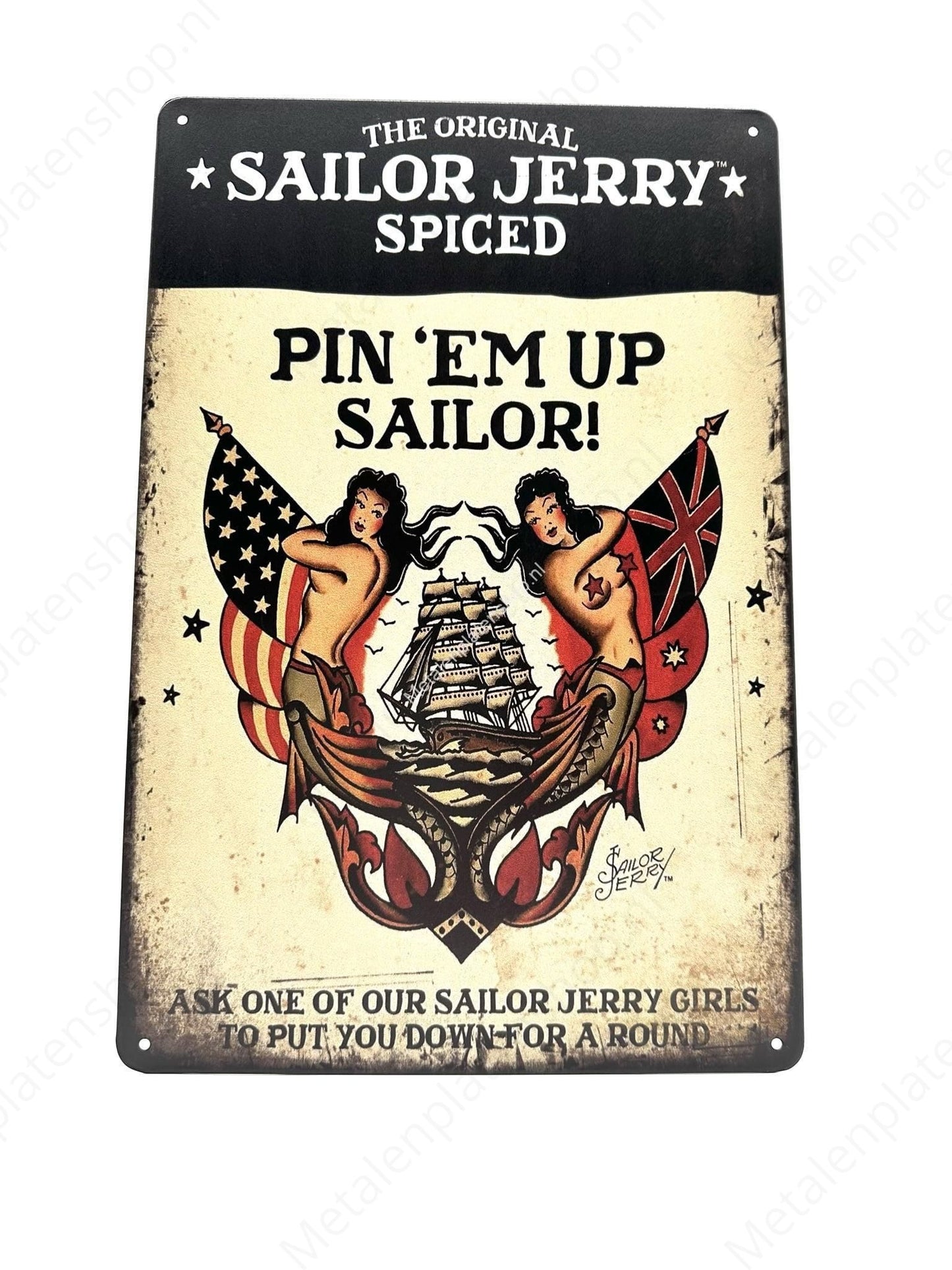 The Original Sailor Jerry Spiced - Metal Wall Sign