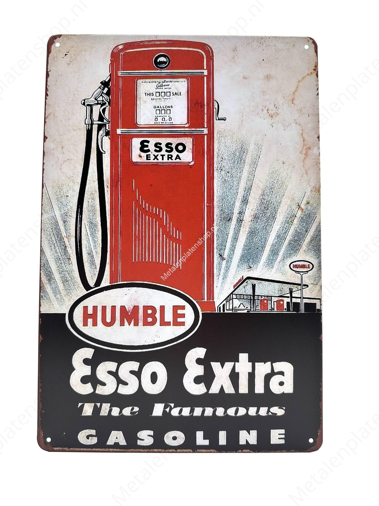 ESSO Extra - The Famous Gasoline - Metal Wall Sign