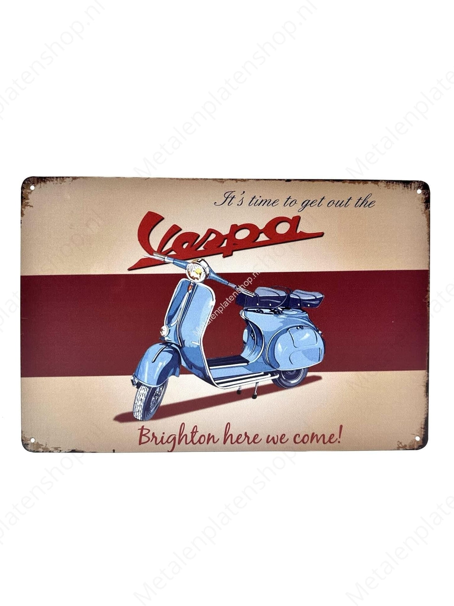 Vespa - Scooter - Motorcycle #3 - Metal Wall Sign