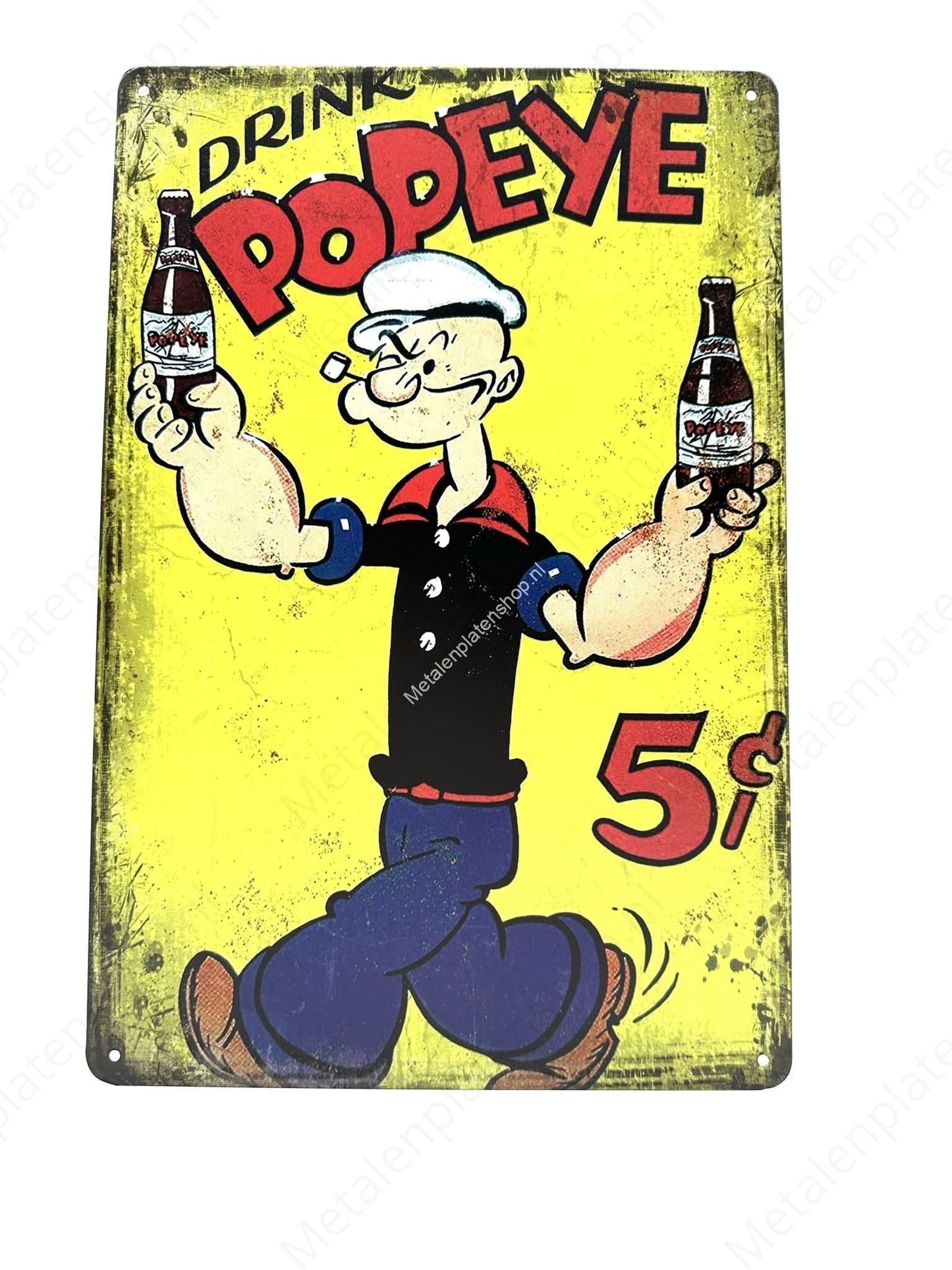 Popeye - 5c - Metal Wall Sign