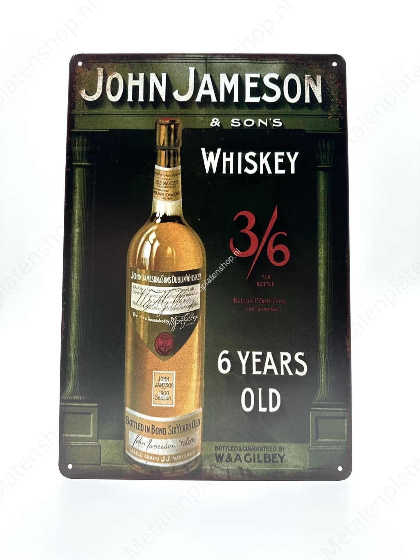 John Jameson & Sons - Whiskey - Metalen Wandbord