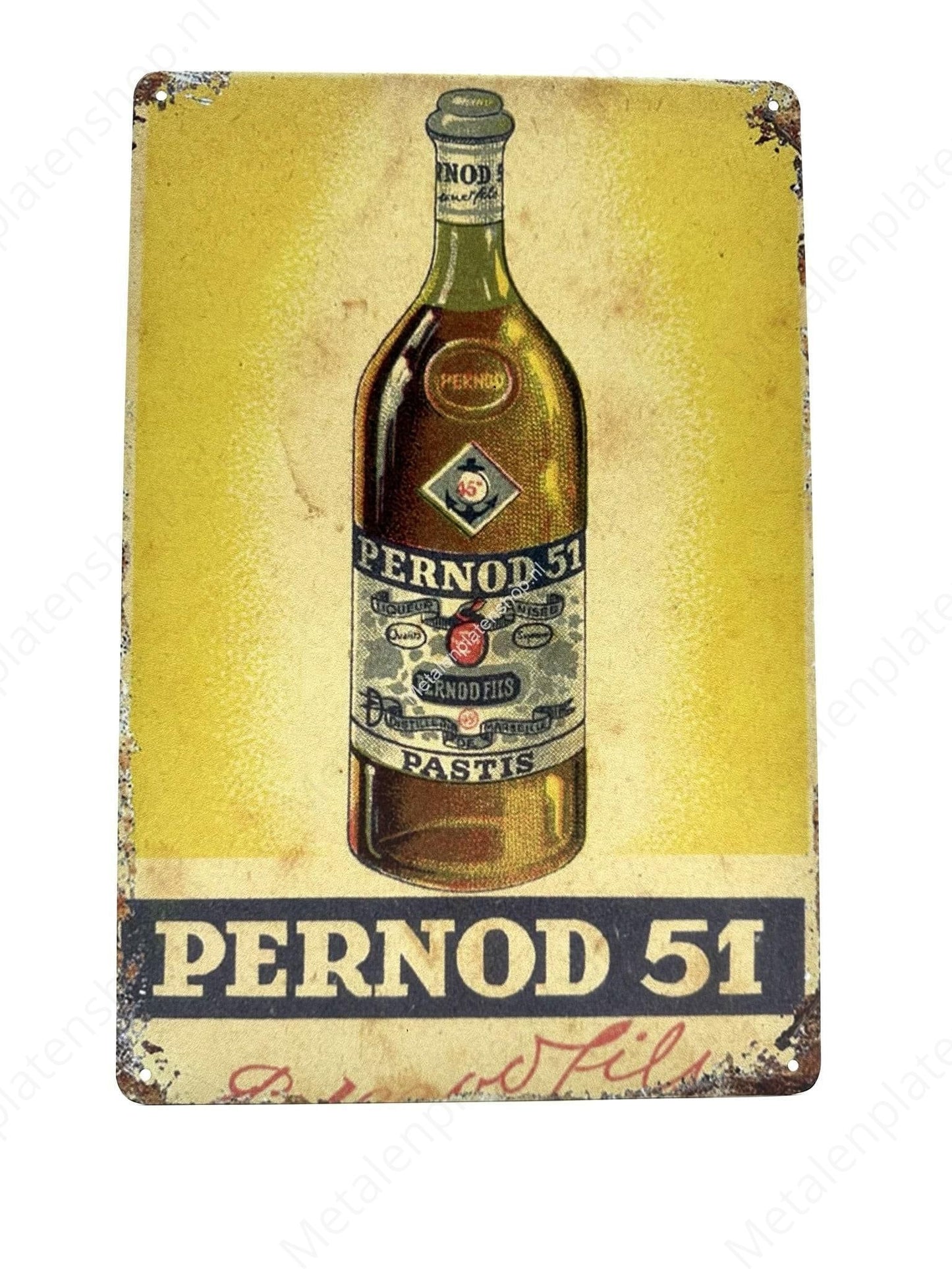 Pernod 51 - Metal Wall Sign