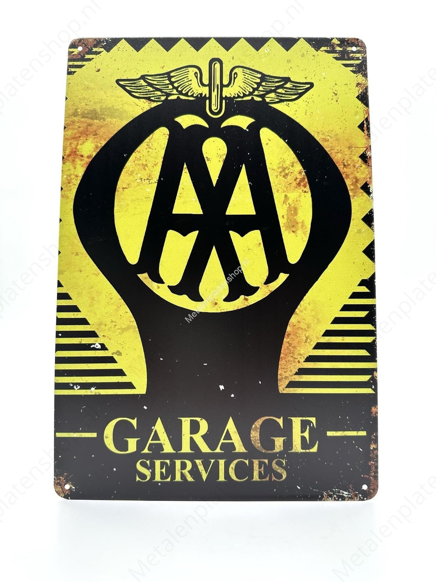 Garage Services – Metall-Wandschild