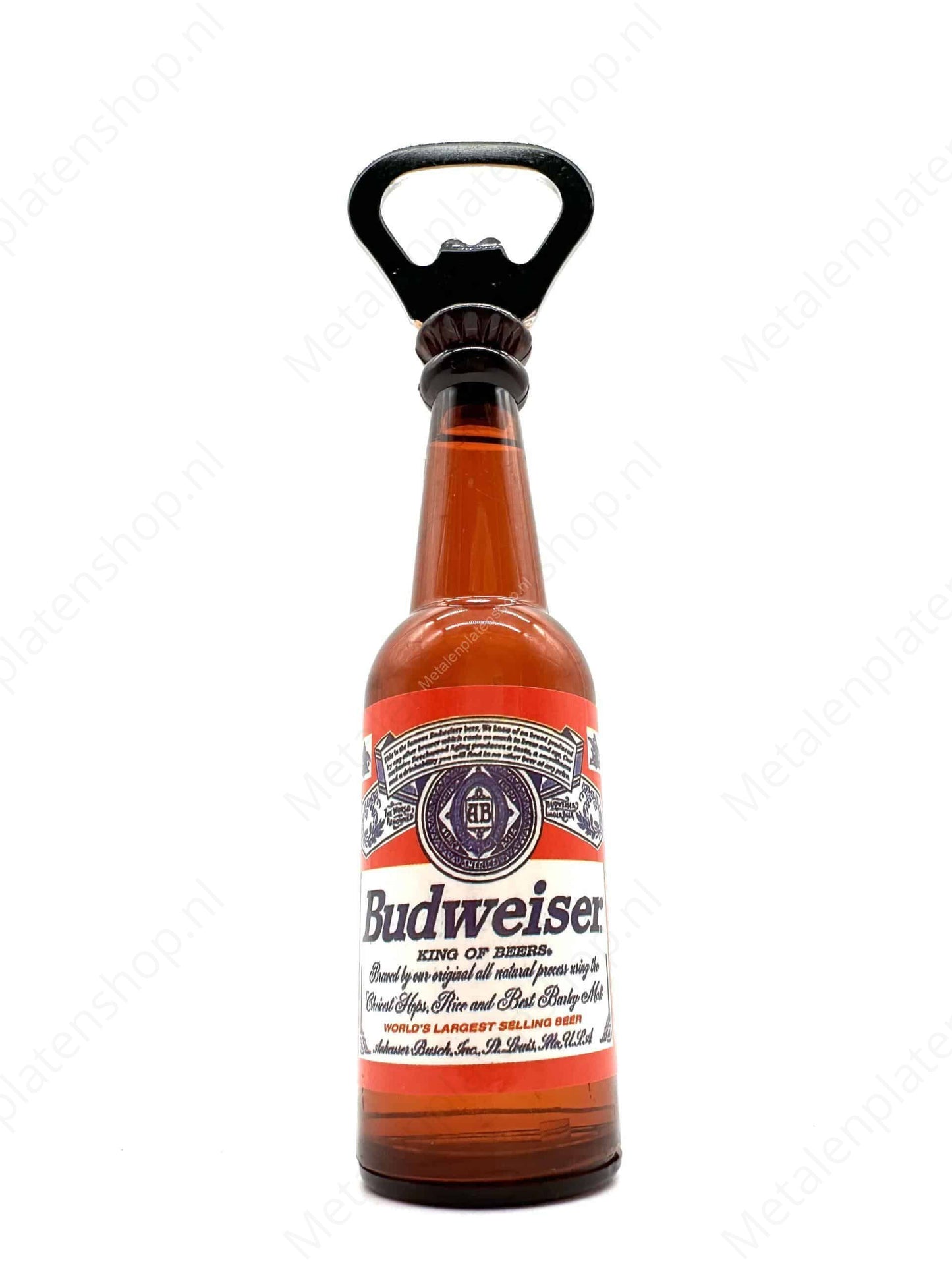 Beer or bottle opener with magnet - Budweiser - 14cm - Metal wall sign