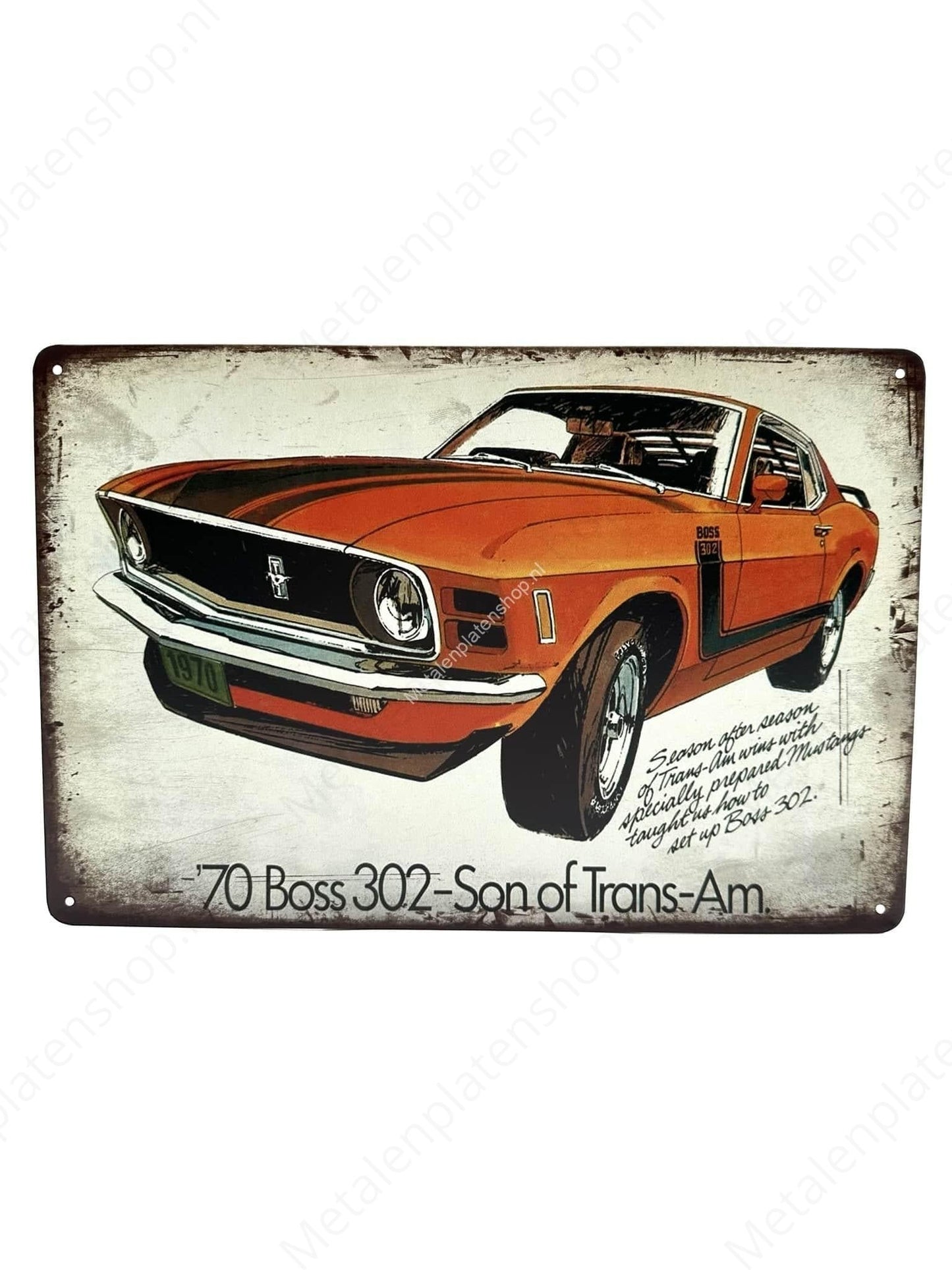 70 Boss 302-Son of Trans-am - Metalen Wandbord