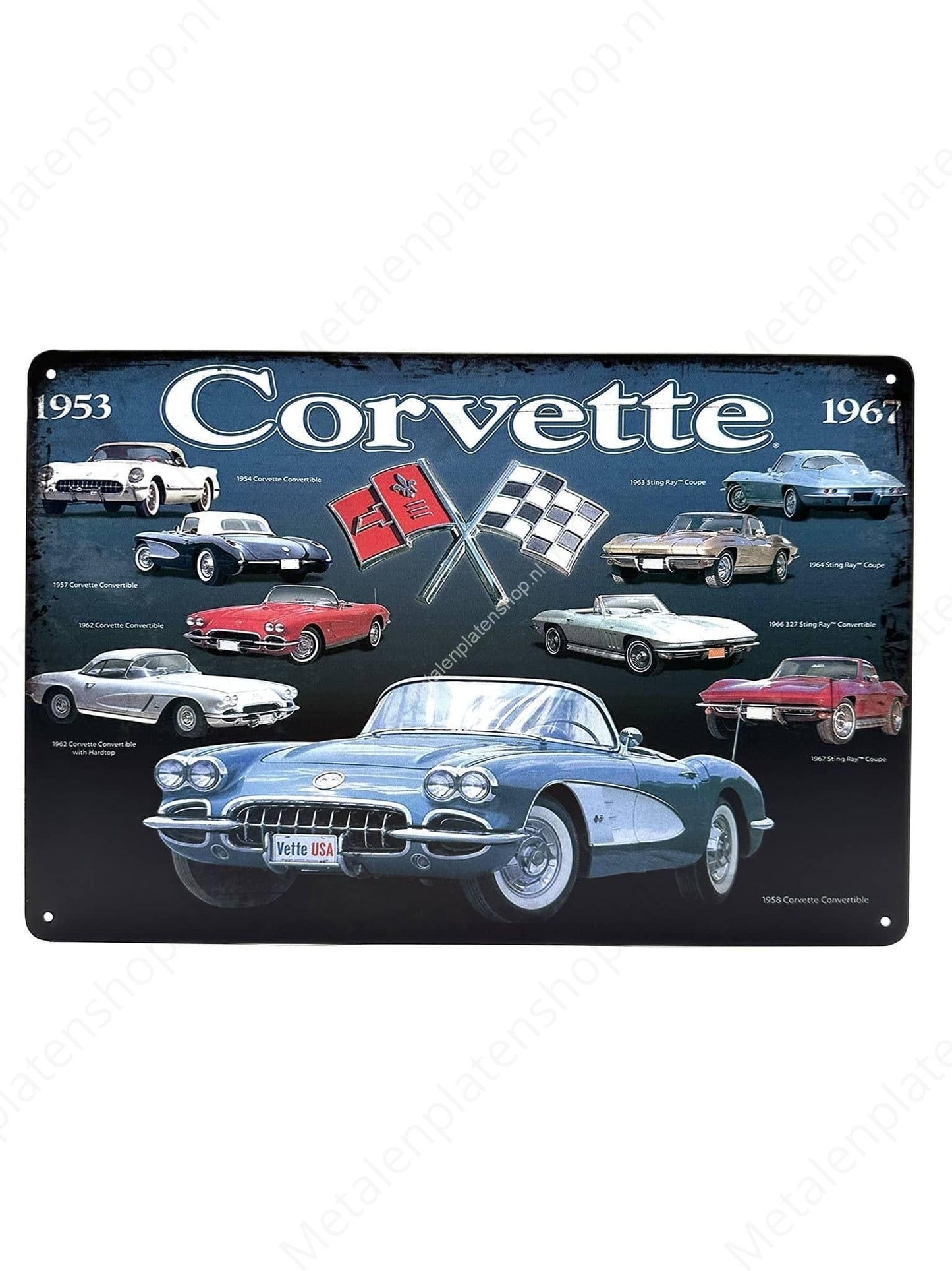 Corvette - 1953 - 1967 - Metal Wall Sign