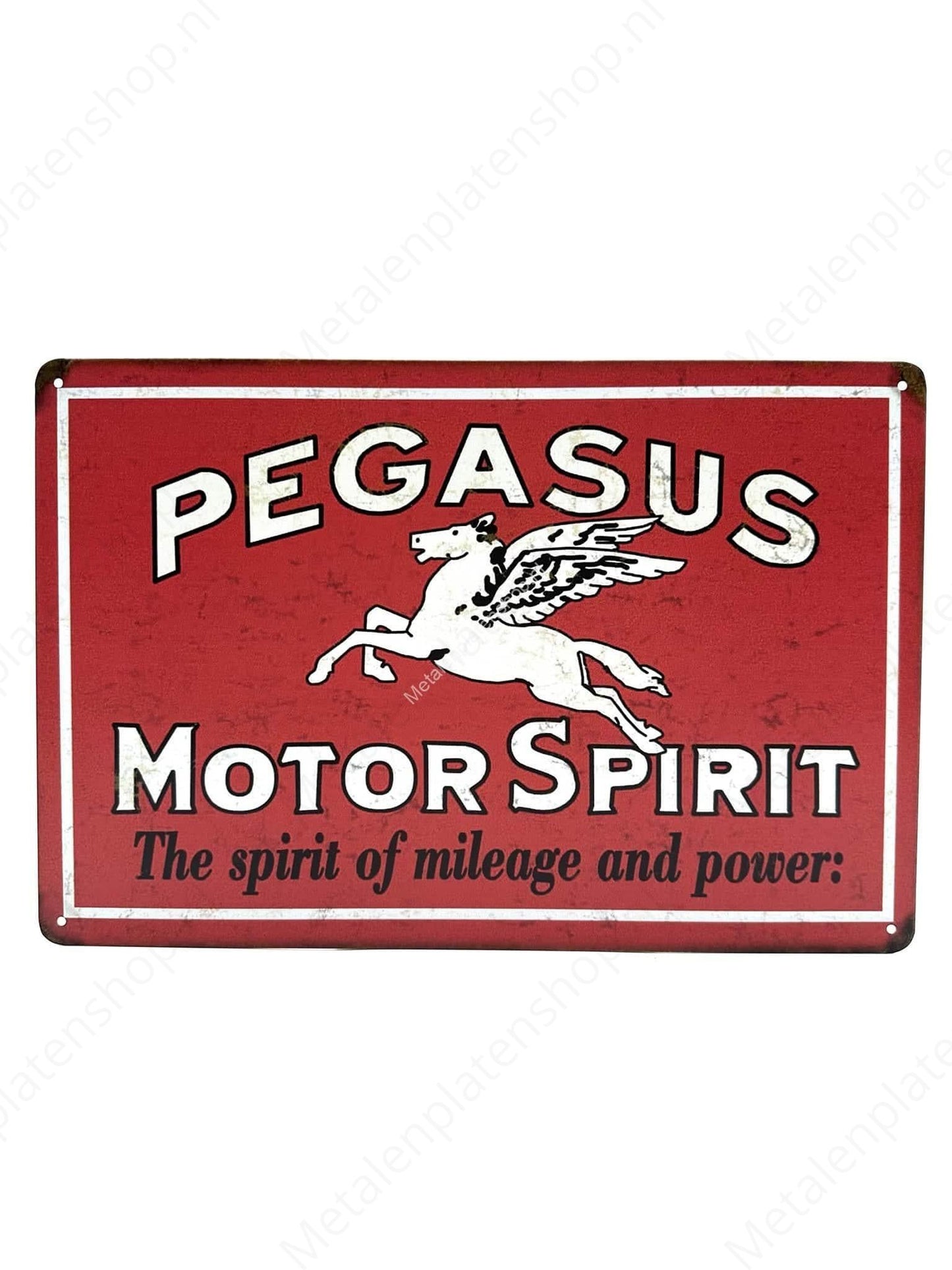 Pegasus - Motor Spirit - Metalen Wandbord